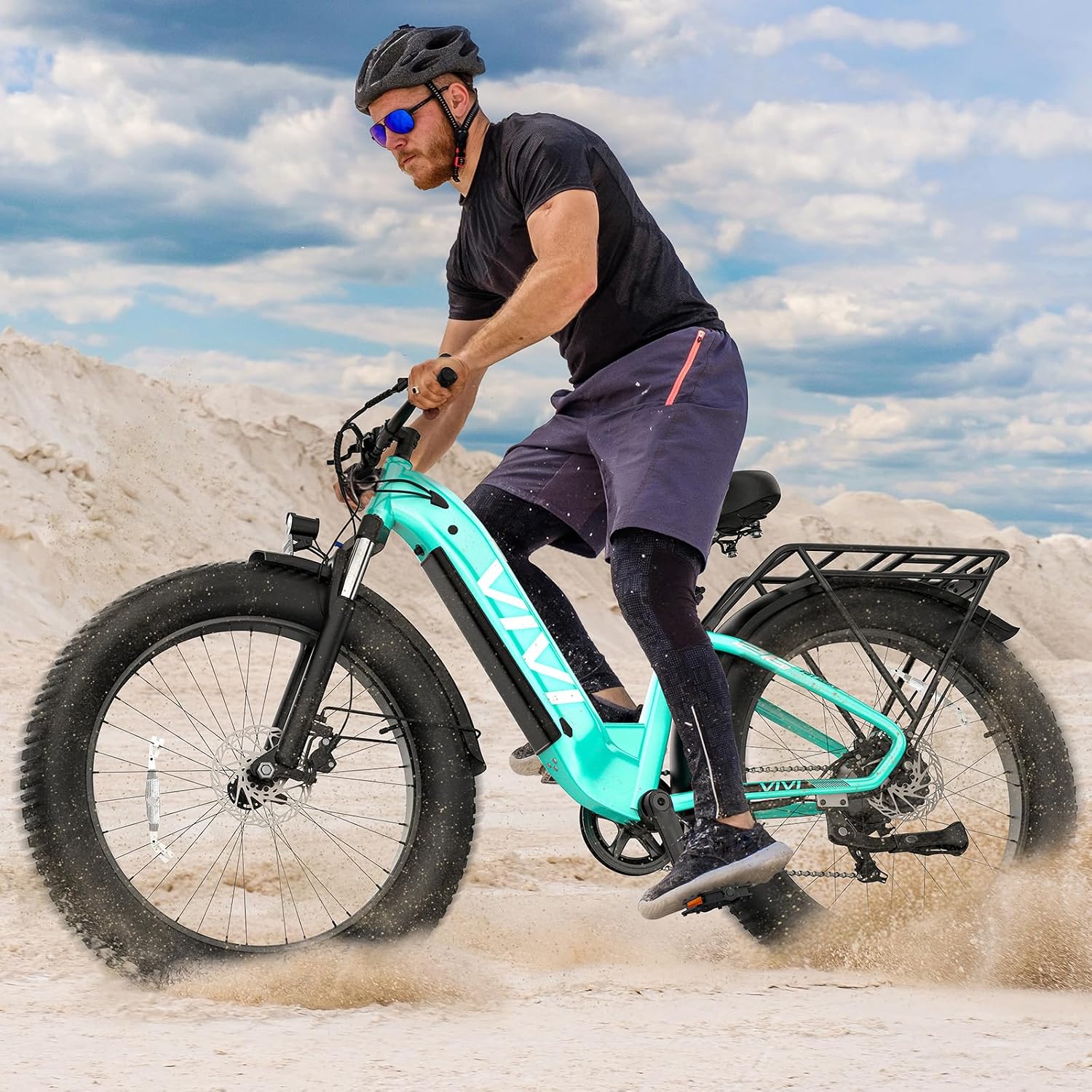 Vivi ACE07 Electric Bike for Adults, 26' x 4.0 Fat Tire Ebike, 750W Motor Electric Bike, 19.8MPH Ebikes for Adults with 48V 720WH Removable Battery, 7 Speed, SGS Certified to UL2849