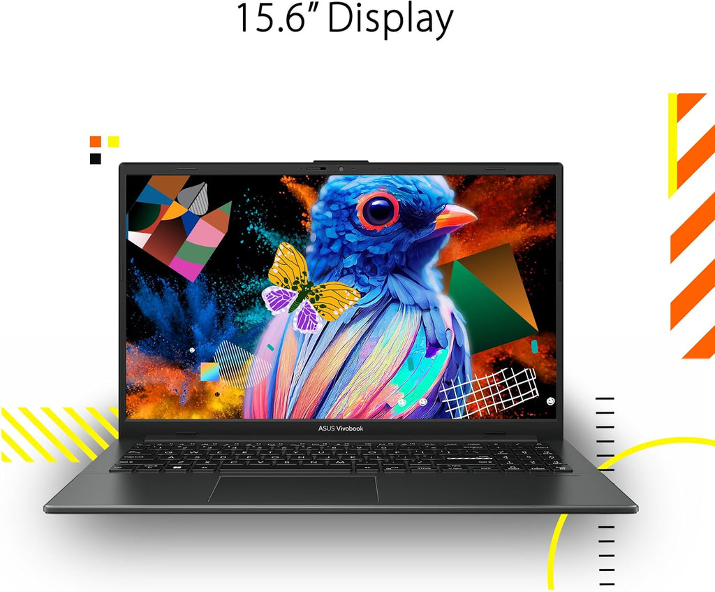 ASUS Vivobook Go 15.6' FHD Slim Laptop, AMD Ryzen 3 7320U Quad Core Processor, 8GB DDR5 RAM, 256GB SSD, Windows 11 Home, Fast Charging, Webcam Shield, Military Grade Durability, Black, E1504FA-AB34