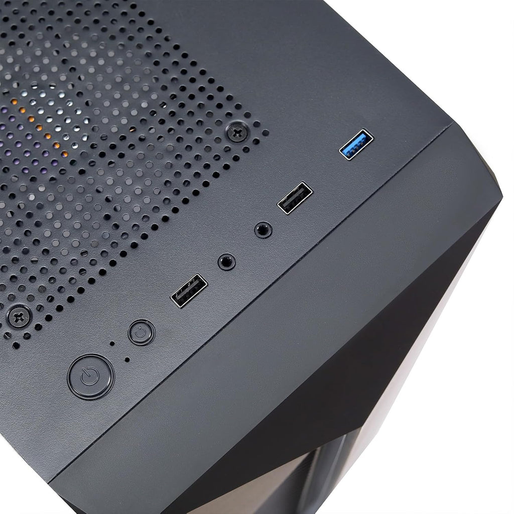MXZ Desktop Gaming Computer Home&Office PC R5 5600GT,16GB DDR4, 1 T NVME SSD，6 RGB Fans, WiFi & Win 11 Pro 64-bit Ready