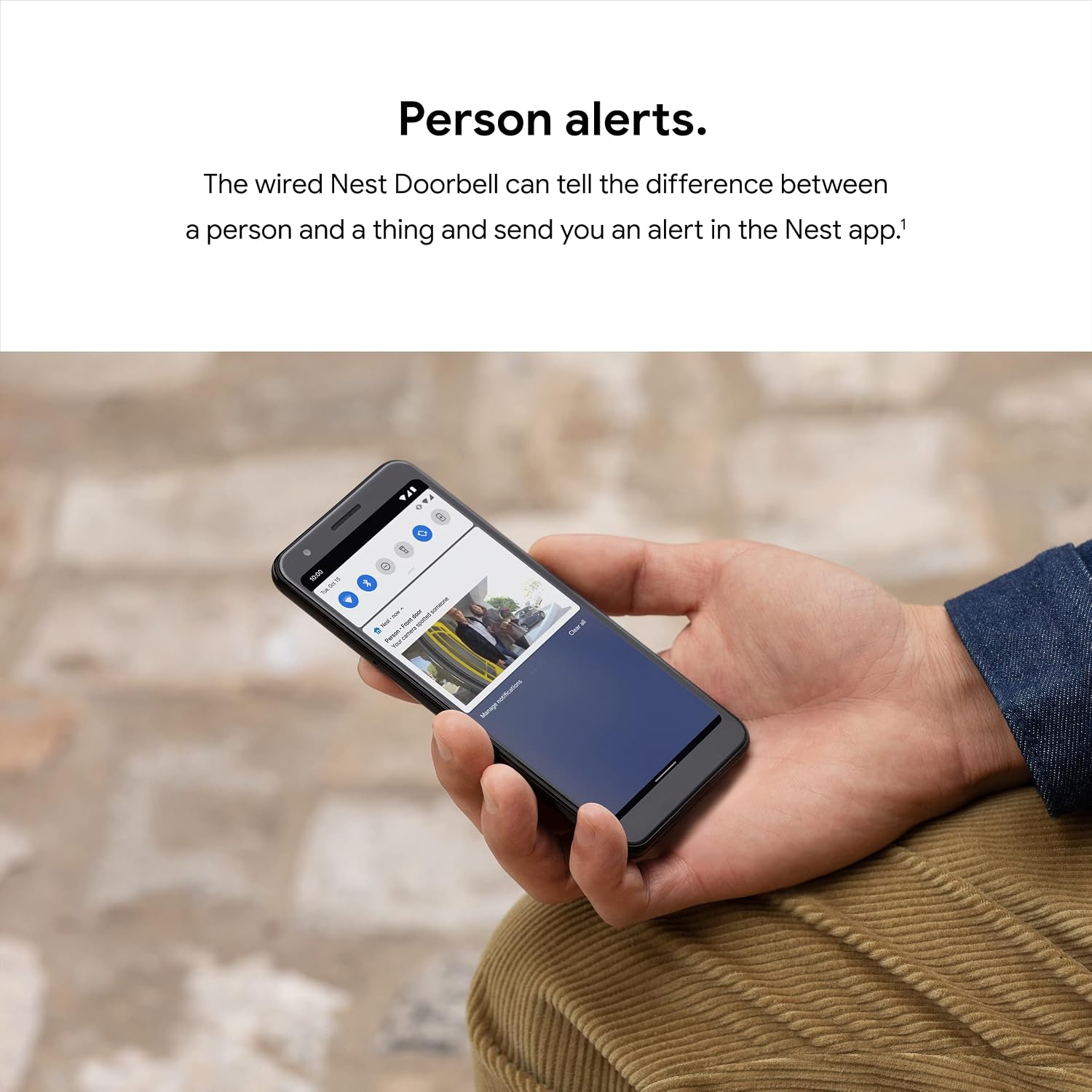Google Nest Doorbell (Wired) - Formerly Nest Hello - Video Doorbell with 24/7 Streaming - Smart Doorbell Camera for Home with HDR Video, HD Talk and Listen, Night Vision, and Person Alerts
