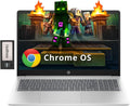 HP 15.6' HD Anti-Glare Chromebook Laptop, Intel Pentium N200, 8GB LPDDR5, 224GB Storage (64GB eMMC+160GB Docking Station Set), Intel UHD Graphics, Num Pad, 720p Camera, Wi-Fi 6, Chrome OS, Silver