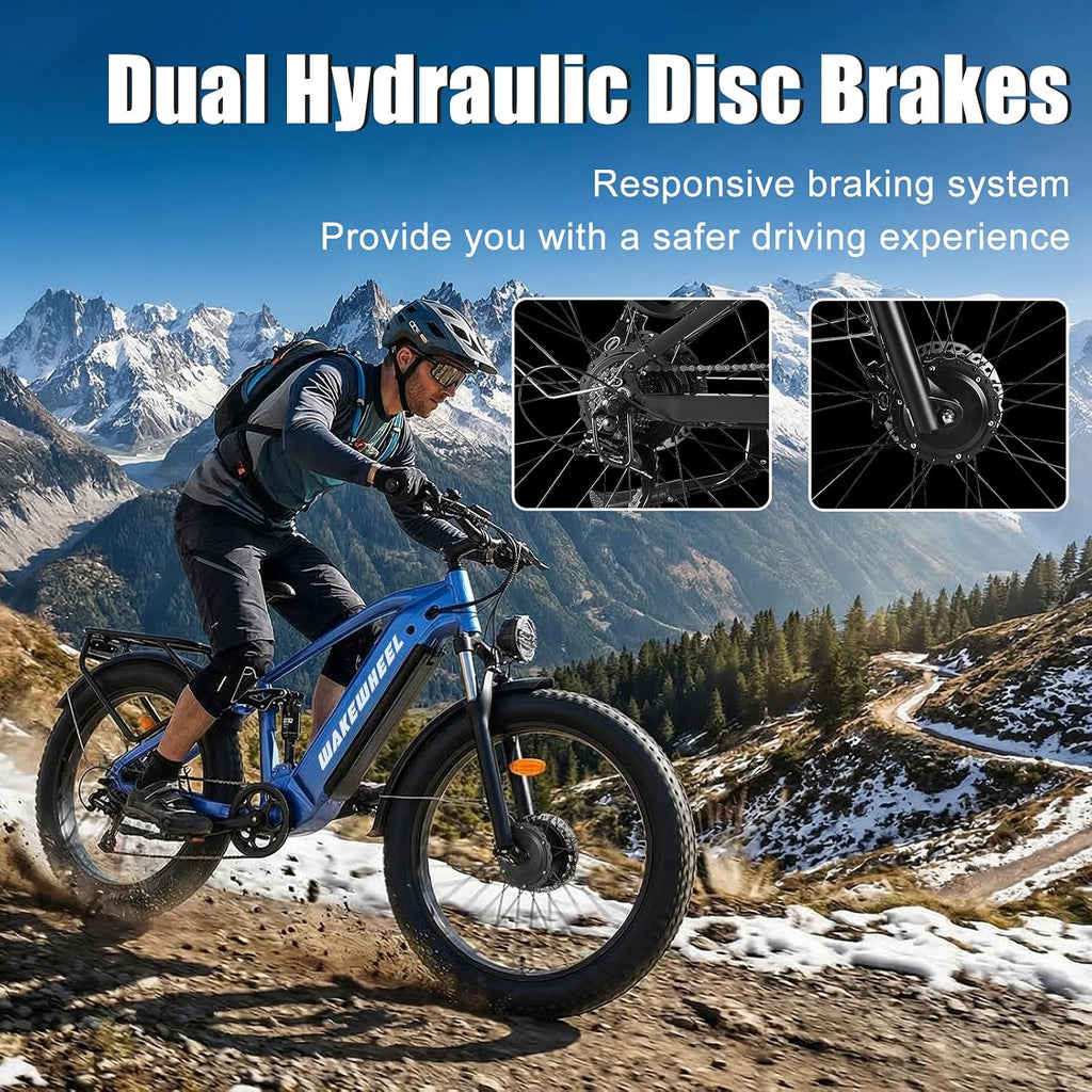 Peak 8000w Electric Bike for Adults, 60V Battery Ebike, Fat Tire & Long Range Electric Bicycles, 210Nm Mountain Bike Full Suspension, Hydraulic Brake Electric Bicycle