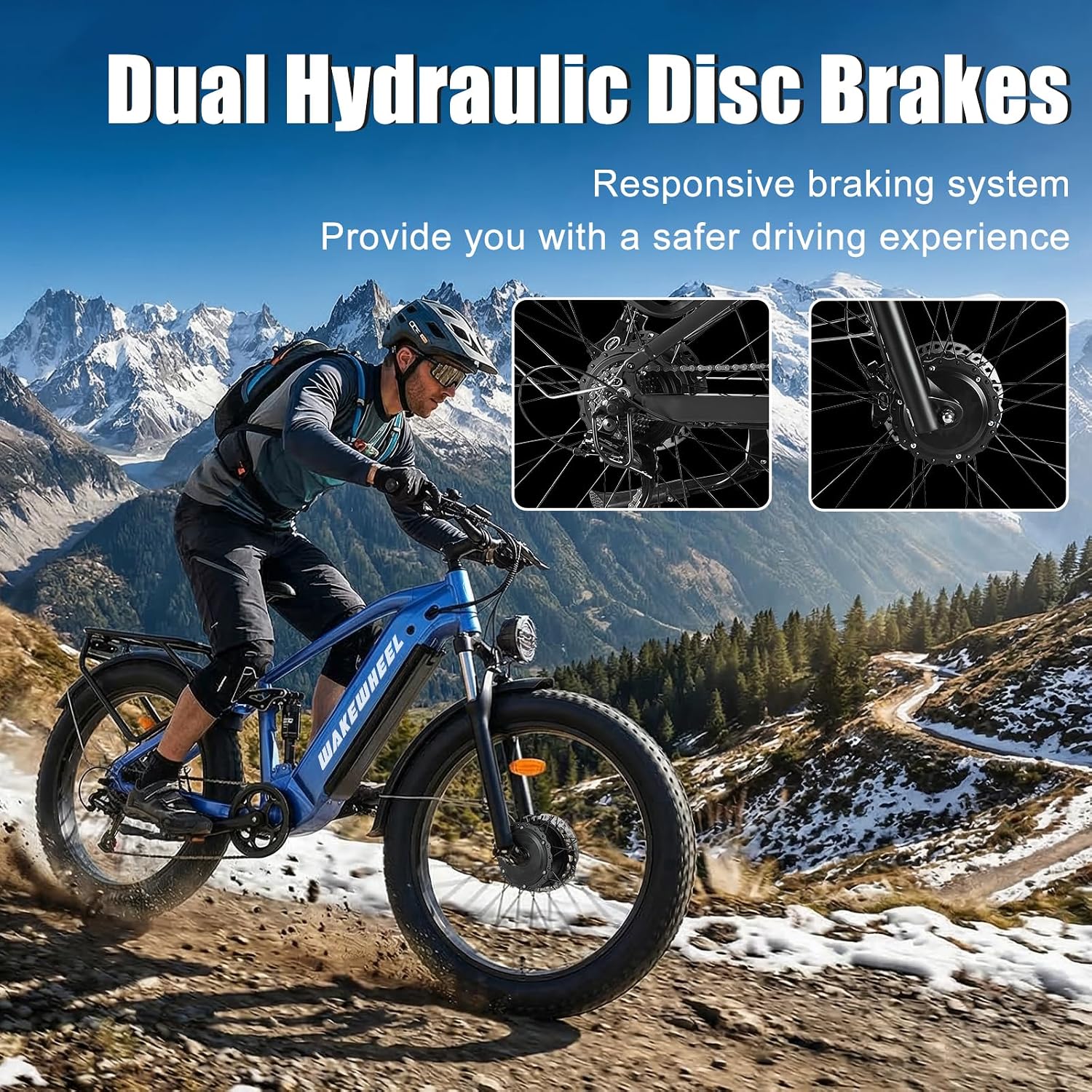 Peak 8000w Electric Bike for Adults, 60V Battery Ebike, Fat Tire & Long Range Electric Bicycles, 210Nm Mountain Bike Full Suspension, Hydraulic Brake Electric Bicycle