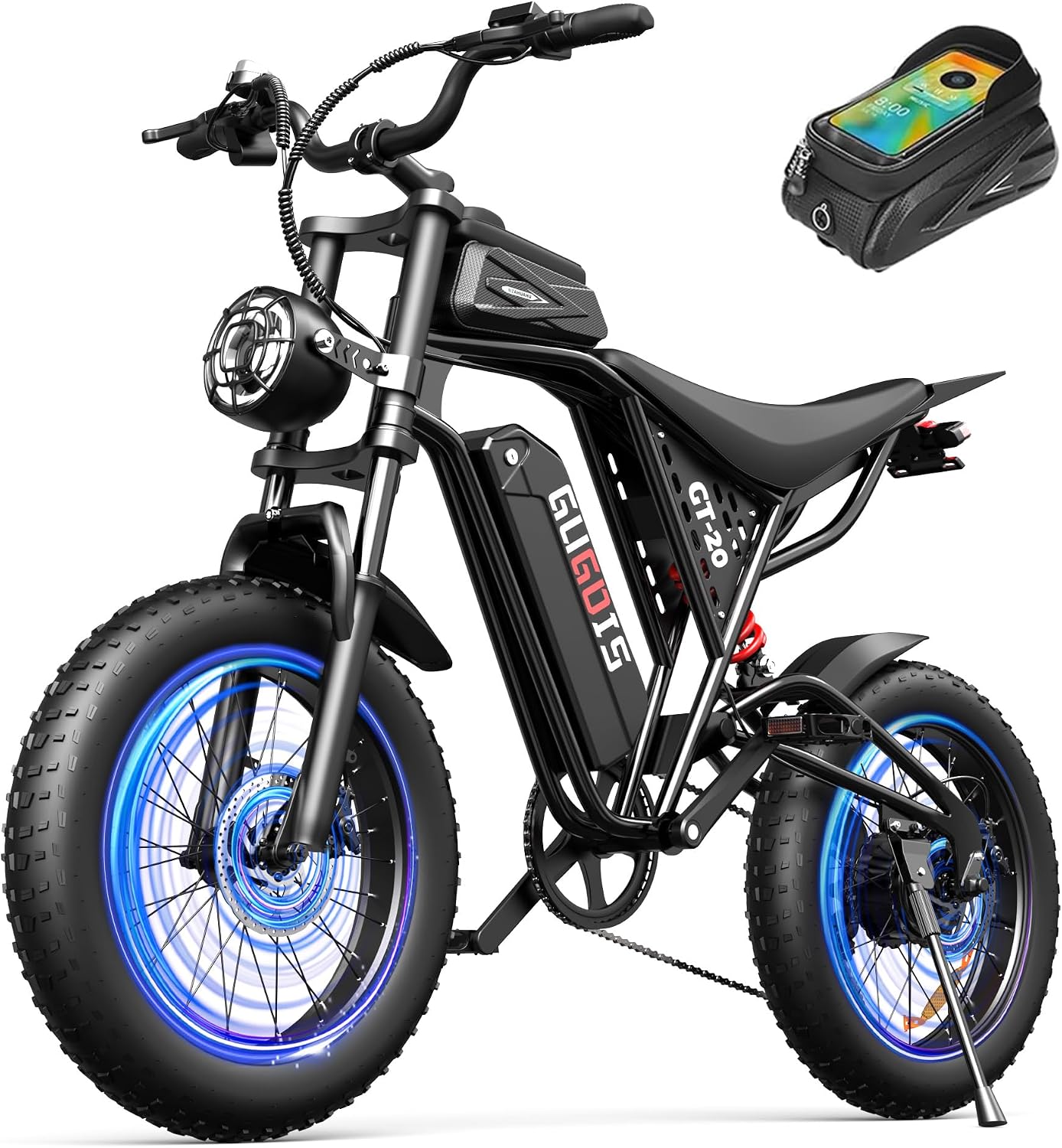 Electric Bike for Adults,1000/1500W, 30/35MPH, 48V 15.6/20AH Battery, Max 30-60 Miles Electric Dirt Bike, 20' Fat Tire Ebikes, UL2849&GCC Certified Electric Motorcycle for Mountains, Snow, Sand, Road