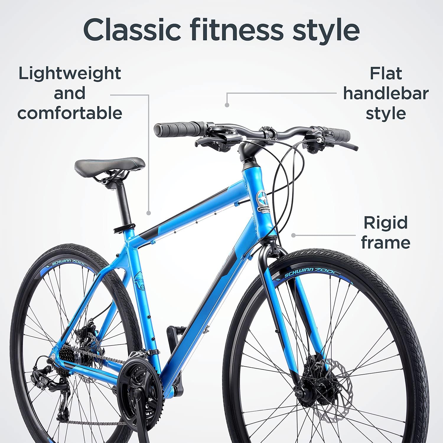 Schwinn Volare 1300 Road Bike, 700c Mens and Womens Bike, 14-Speed Drop Bar Road Bicycle, Aluminum Frame, Sport Tires, Fitness Seat, Alloy Caliper Brakes, Adult Bicycle