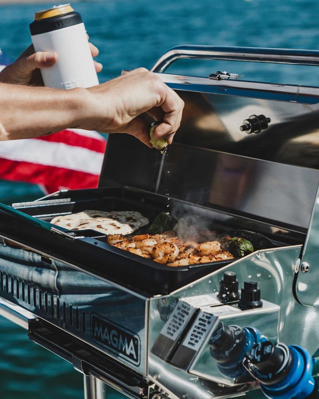 Magma A10-918-3 Anacapa Gas Grill, 9'x18' Grill Surface, Portable Stainless Steel BBQ, Ideal for Marine, RV, Camping & Outdoor Grilling