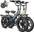 Jasion X-Hunter ST Foldable Electric Bike, 20' Fat Tire, 71Miles & 30+MPH Ebike, 1400W Peak Motor, 624WH Removable Battery, Full Suspension E-Bike for Adult, Step-Thru & Hydraulic Disc Brakes Bicycles