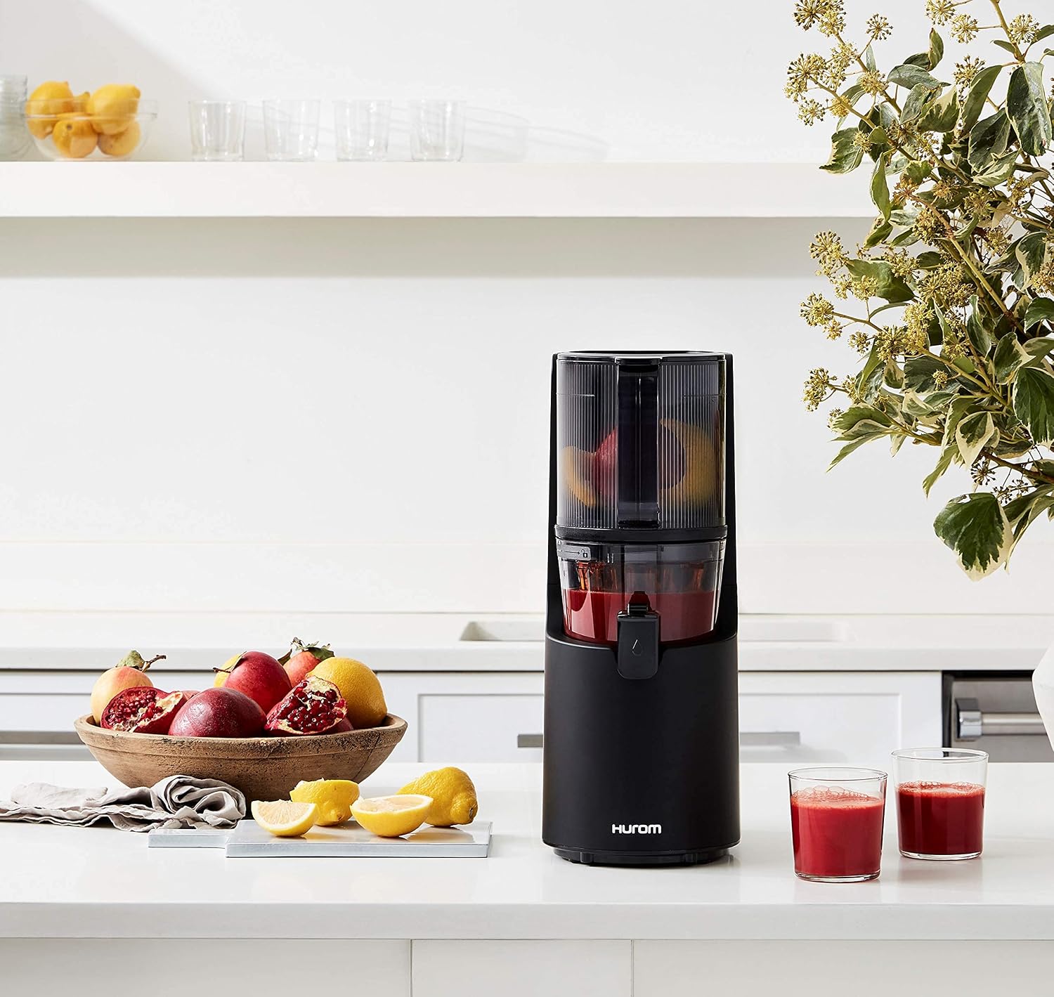 Hurom H200 Renewed Easy Clean Slow Juicer, Matte Black | Hands-Free | Hopper Fits Whole Produce | Quiet Motor | BPA Free | Easy Assembly | Cold Press Masticating Juicer