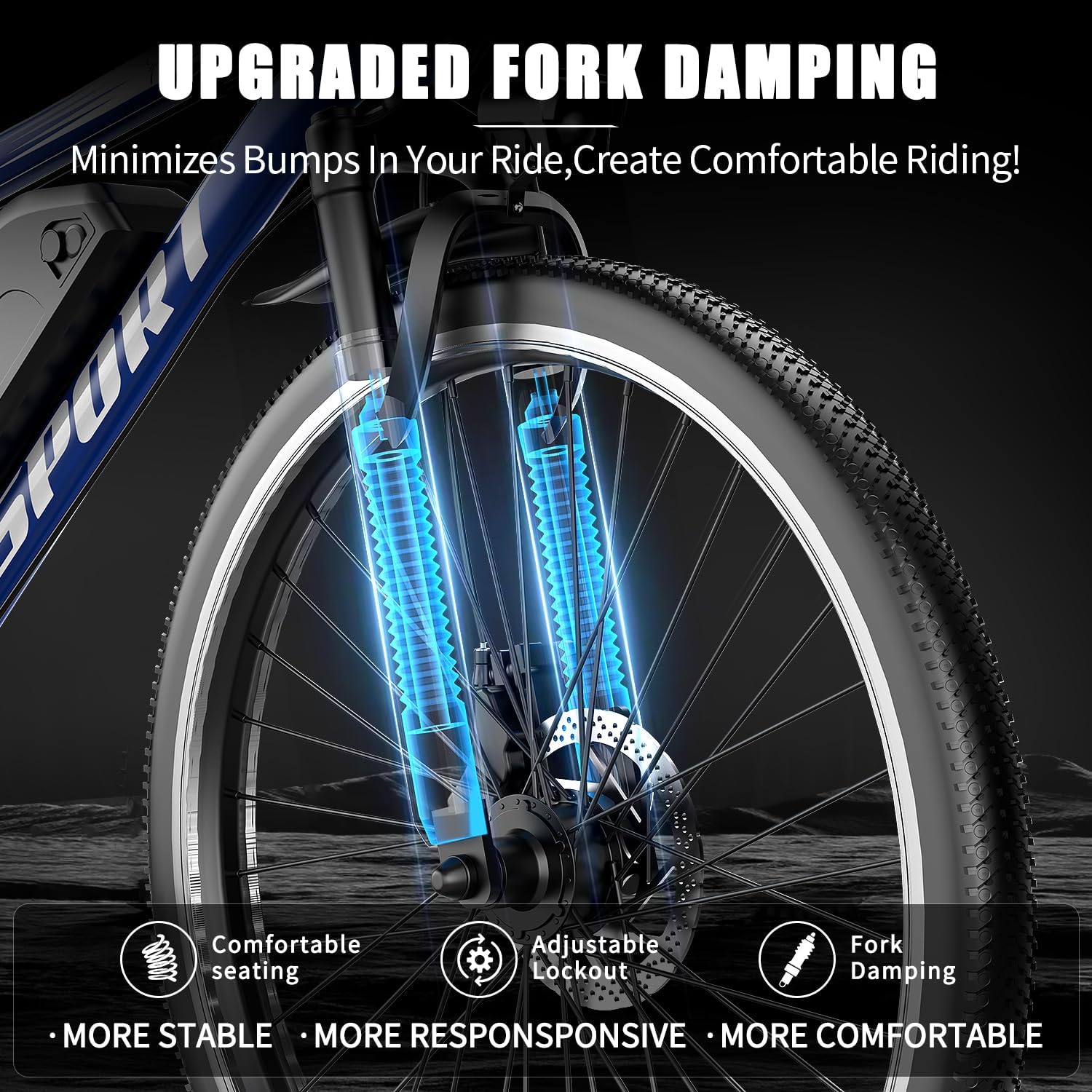 Electric Bike for Adults, 26'' 1500W Peak Ebike, Up to 65 Miles 28MPH Electric Mountain Bike with 48V 10Ah Removable Battery, Adjustable Seat,Cruise Control, Full Suspension,7-Speed UL Certified