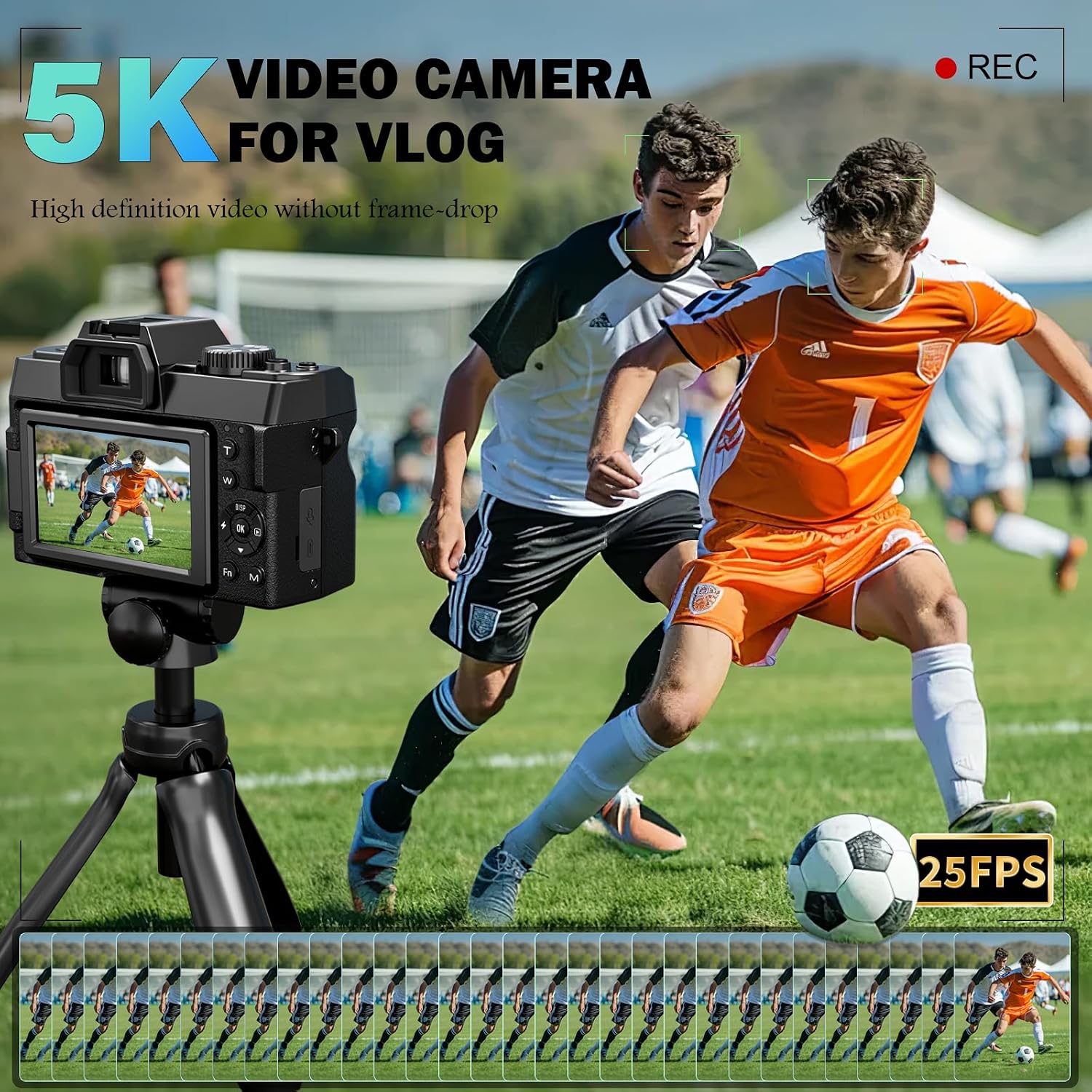 True 5K Digital Cameras for Photography 64MP - 16X Zoom, WiFi, with 64GB TF Card, Wide-Angle & Macro Lens, Autofocus & Anti-Shake, Vlogging Camera for YouTube Travel (Black)