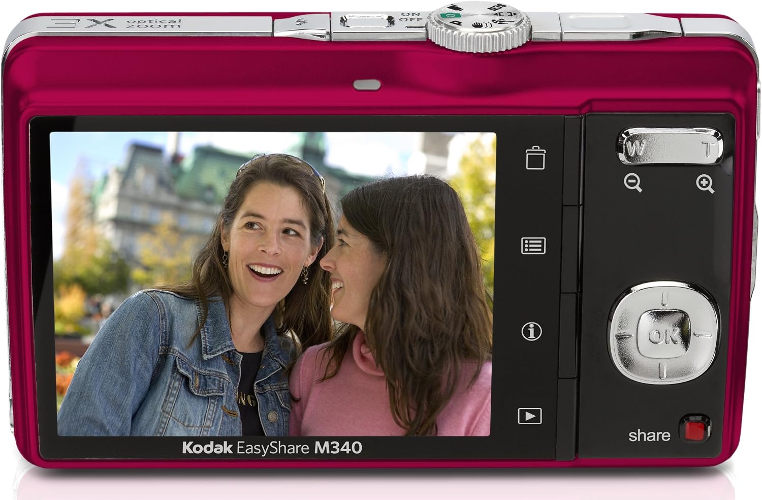 Kodak Easyshare M340 Digital Camera (Red)