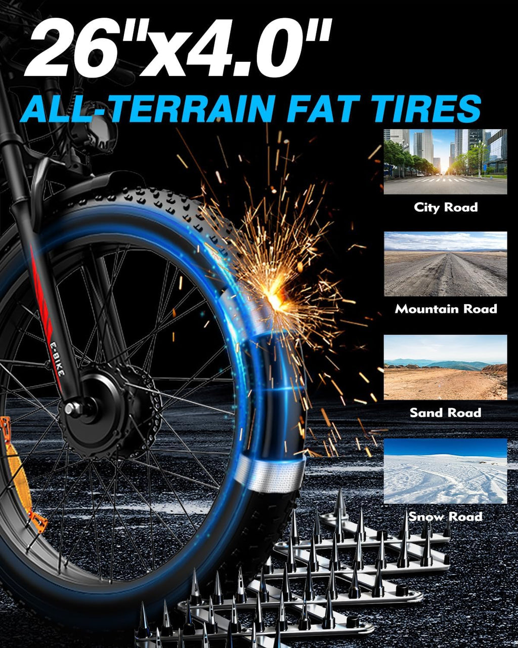 GugoIs Electric Bike for Adults,1000W/3000W Peak Motor Electric Bicycle,Up to 31 MPH,Max 30-60 Miles,48V 15.6/23Ah Large Removable Battery Ebikes, 7-Speed for All Terrain 20'/26' Mountain E Bike