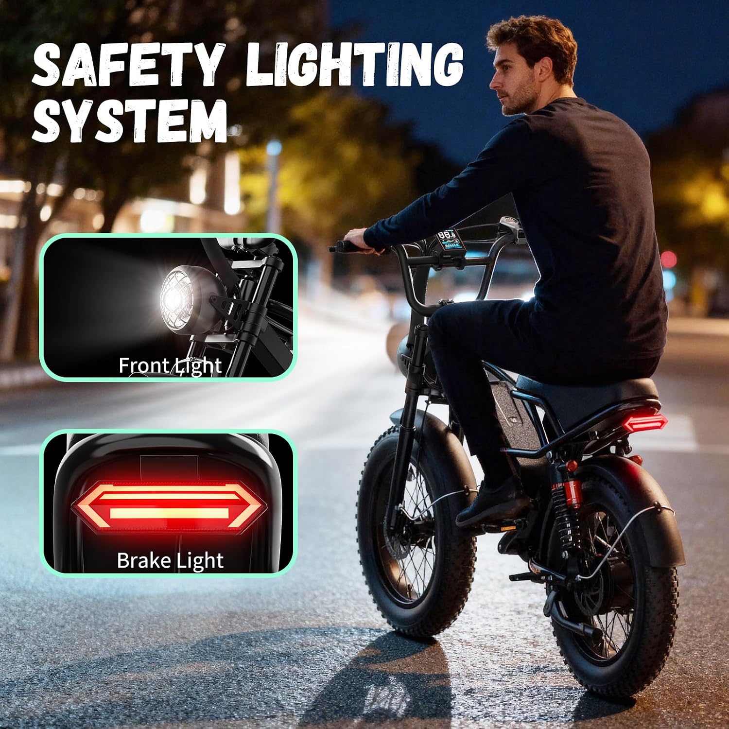 Jasion 3000W Electric Bike for Adults, Bicicleta eléctrica para adultos,Electric Dirt Bike, e Bikes for Adults Electric, Electric Dirt Bike for Adults, Adult Electric Bicycles, Moped Style ebike
