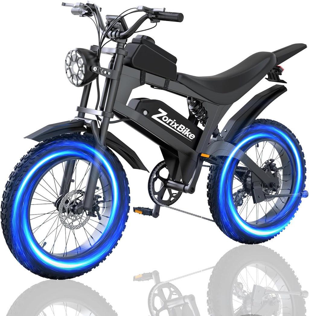 Electric Bike for Adults,48V 20AH - Peak Power 1500/3000W Brushless Motor Electric Bicycle - Max Speed 31-35MPH - Max 80 Miles Range - 20' x 4.0' Fat Tire Dirt E-Bike,7-Speed - UL 2849