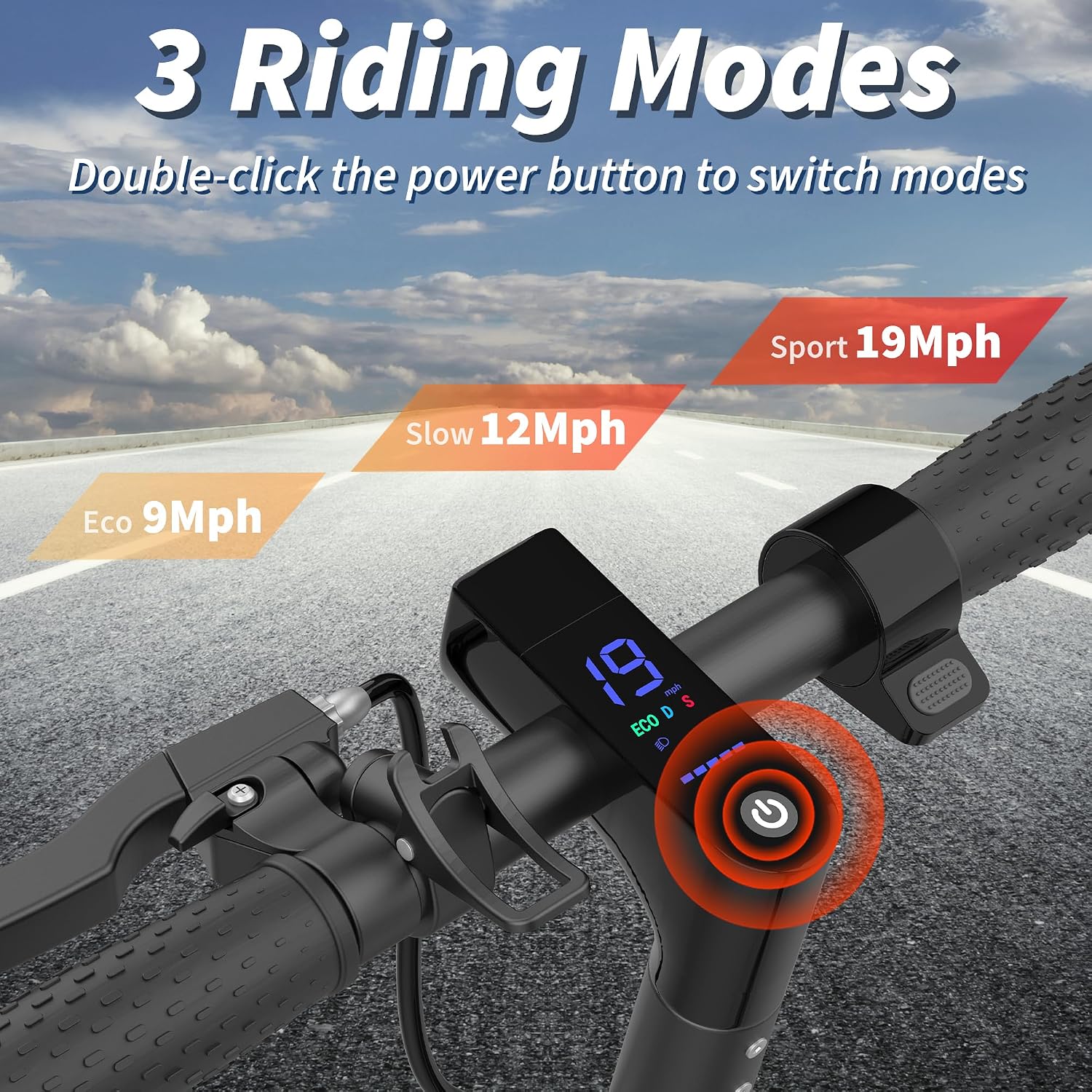 Electric Scooter, 350W-500W Motor, 19 MPH to 22MPH, 15-41 Miles Range, Dual Suspension, Dual Braking, App Control, Foldable Commuter E Scooter for Adults and Teens