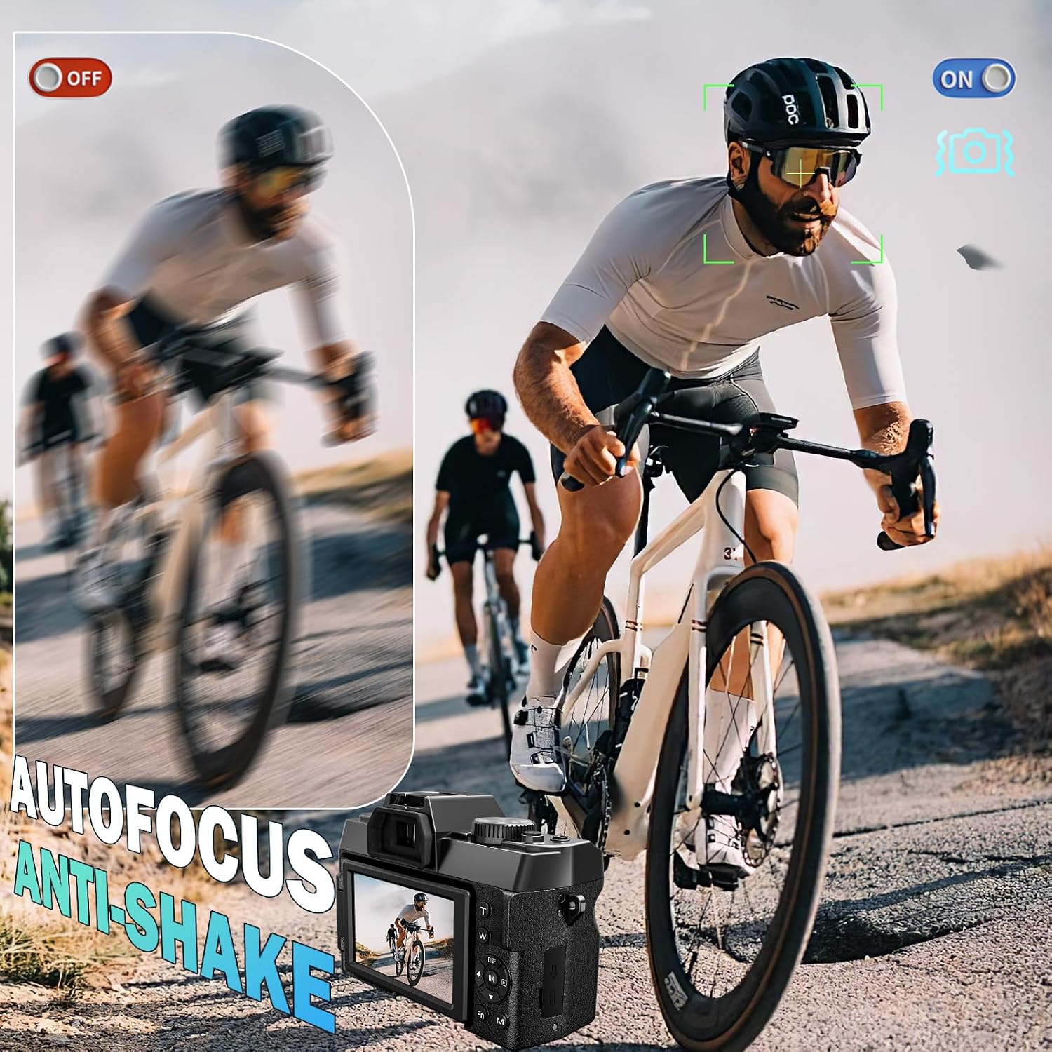 True 5K Digital Cameras for Photography 64MP - 16X Zoom, WiFi, with 64GB TF Card, Wide-Angle & Macro Lens, Autofocus & Anti-Shake, Vlogging Camera for YouTube Travel (Black)
