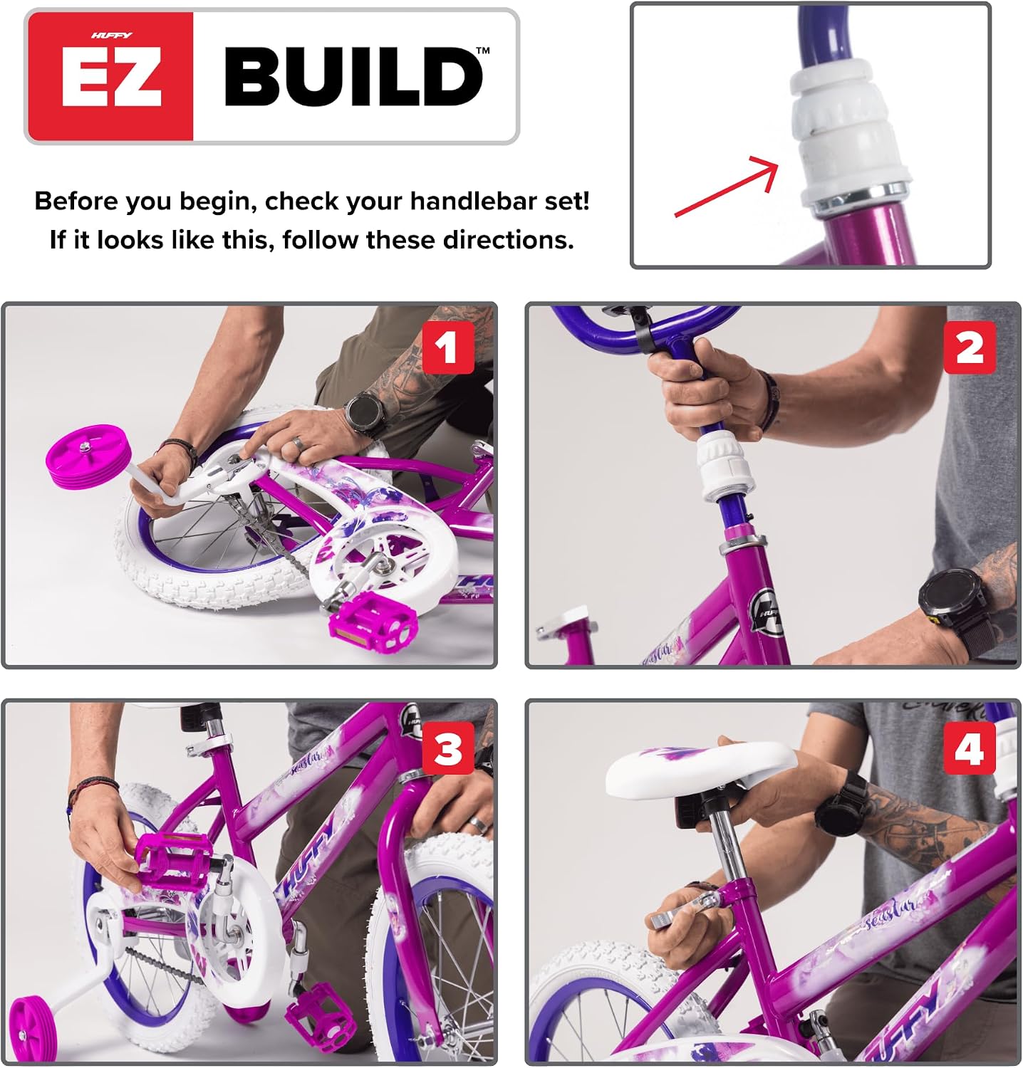 Huffy Upshot 12/16/20 Inch Boy's Bike for Kids, Multiple Color Options Available, Removable Training Wheels, BMX Design, Designed for Growth, Durable Construction, EZ Build Assembly