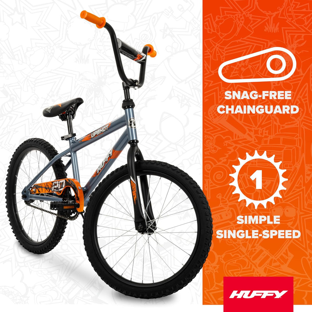 Huffy Upshot 12/16/20 Inch Boy's Bike for Kids, Multiple Color Options Available, Removable Training Wheels, BMX Design, Designed for Growth, Durable Construction, EZ Build Assembly