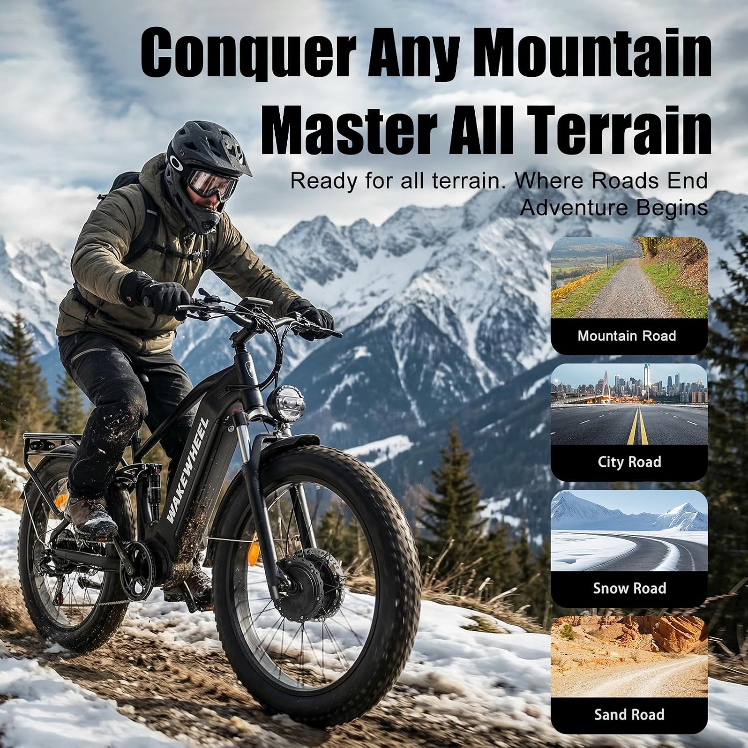 Peak 8000w Electric Bike for Adults, 60V Battery Ebike, Fat Tire & Long Range Electric Bicycles, 210Nm Mountain Bike Full Suspension, Hydraulic Brake Electric Bicycle