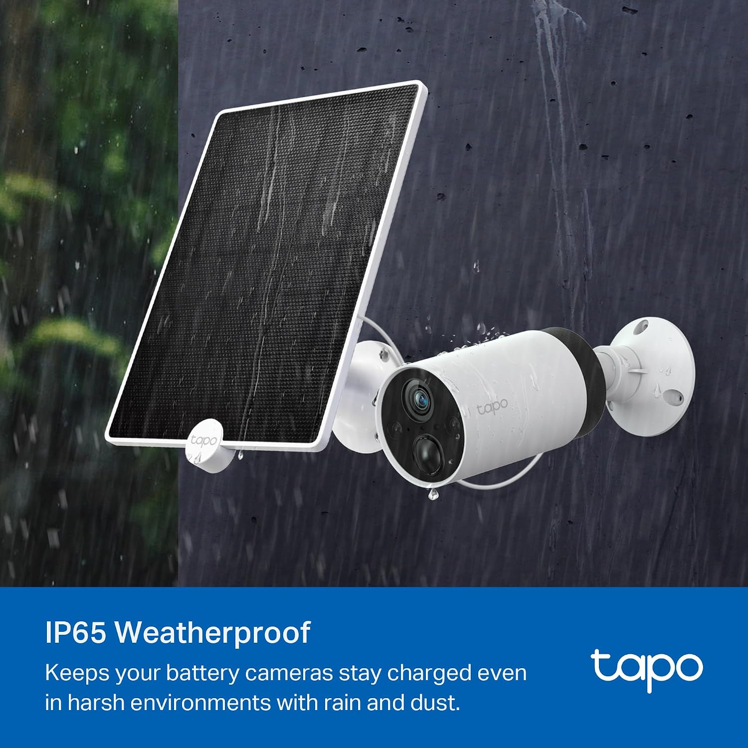 TP-Link Tapo Outdoor Wireless Camera with Solar Panel Bundle: Outdoor Wireless Camera C420S1 + Solar Panel A200 (2K QHD, Color Night Vision, Starlight Sensor, Works w/Alexa & Google Home)