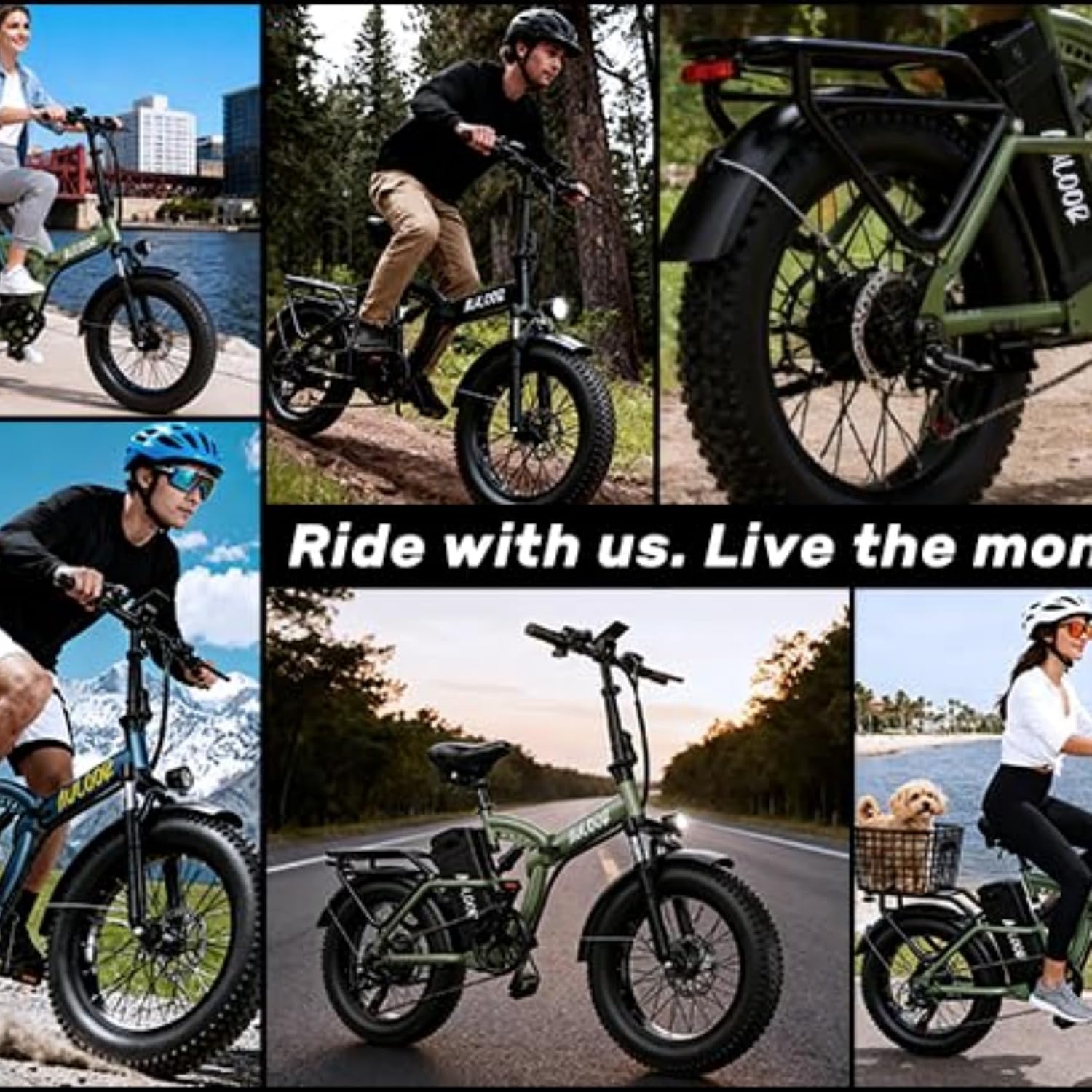 Folding Electric Bike for Adults and Seniors, 1000W Motor 48V 20AH Battery 30MPH 80 Miles, 20' Fat Tire All Terrain Ebike, 7-Speed Commuter E Bike, Step-Thru Electric Bicycle for Women and Teens