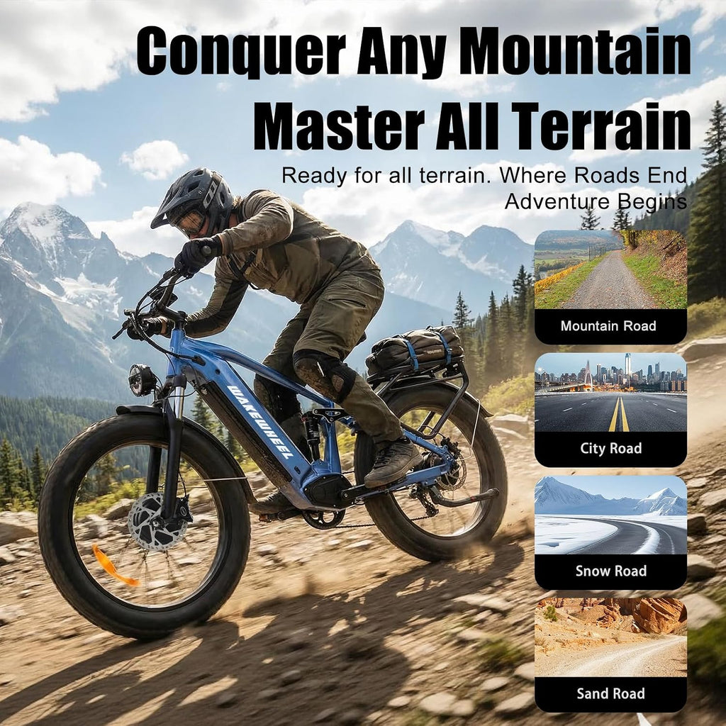 Peak 8000w Electric Bike for Adults, 60V Battery Ebike, Fat Tire & Long Range Electric Bicycles, 210Nm Mountain Bike Full Suspension, Hydraulic Brake Electric Bicycle