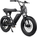 MACFOX X1S Electric Bike for Teens & Adults, UL Certified Class 2 Commuter Ebike, Street Legal Retro Fat Tire Cruiser, Safe 20MPH Campus Ride