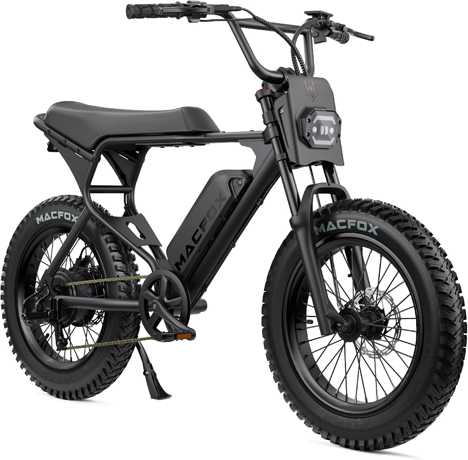 MACFOX X1S Electric Bike for Teens & Adults, UL Certified Class 2 Commuter Ebike, Street Legal Retro Fat Tire Cruiser, Safe 20MPH Campus Ride