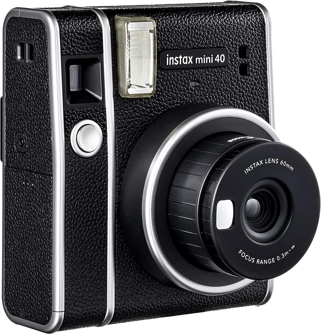 Fujifilm Instax Mini 40 Instant Film Camera with Built-in Selfie Lens, Auto Exposure, Auto Shutter Speed, Easy to Use, Stylish and Classic Design Polaroid Cameras for Pro or Beginners (Renewed)