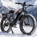Fat Tire Electric Mountain Bike 1500W Peak, 48V 15Ah Removable Battery,20MPH Speed & 60 Miles Range Electric Bicycles, 26' All Terrain Off Road E-Bike for Adults w/ Lockable Suspension & 7 Speed Gears