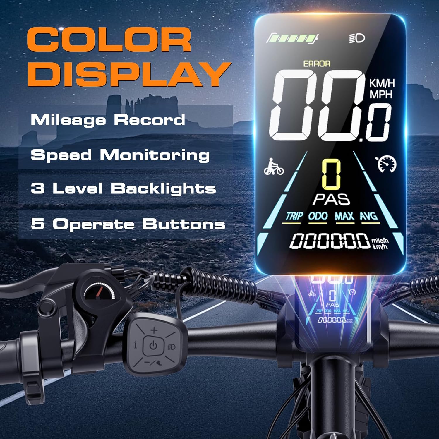 2000W Peak Electric Bike for Adults, 48V 17.5Ah 840Wh 29'' Tires Max 34 mph 30-80 Miles Range City Commuting Class3 Ebike Front Suspension Disc Brake for Off-Road Riding