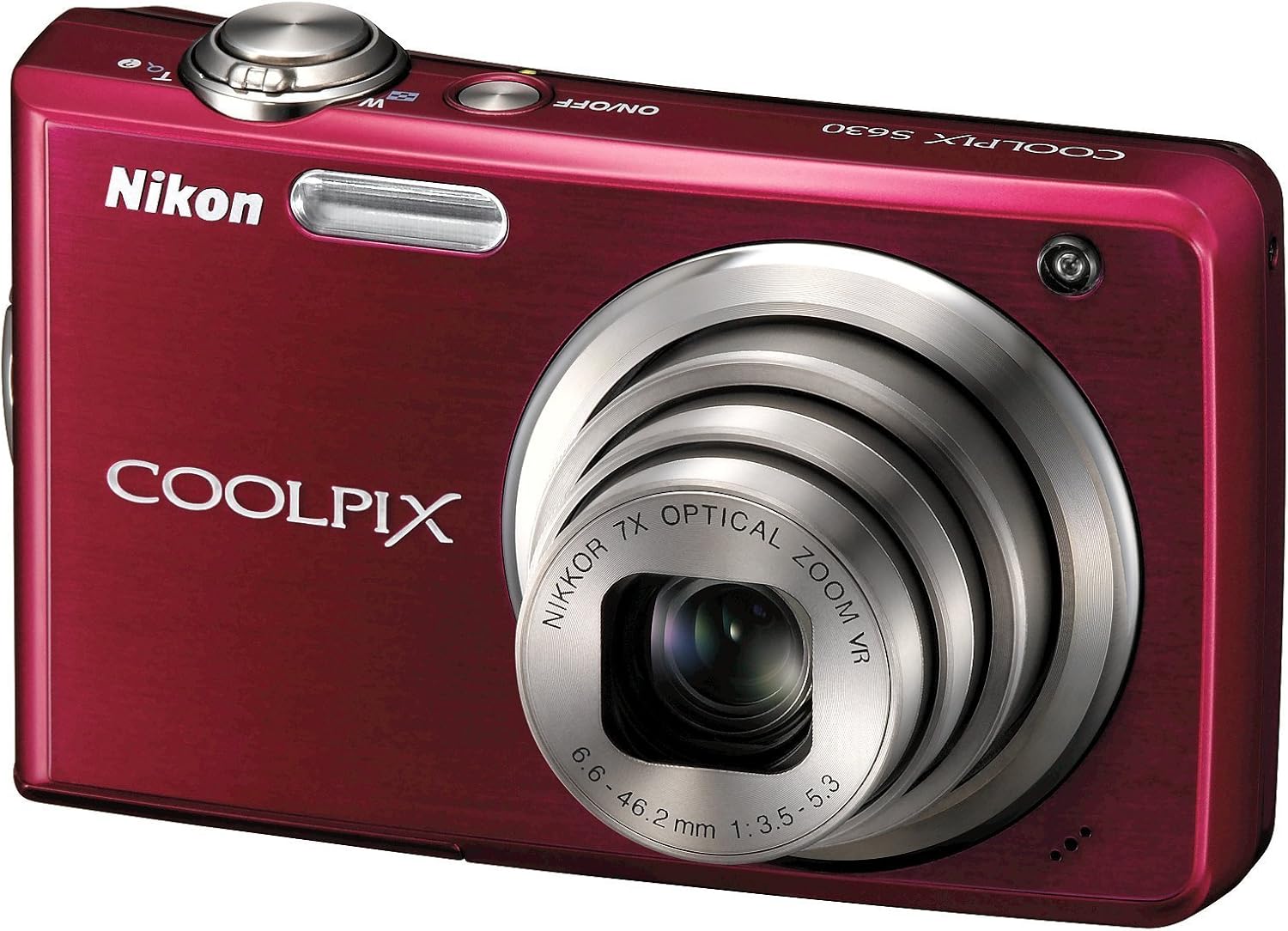 Nikon Coolpix S630 12MP Digital Camera with 7x Optical Vibration Reduction (VR) Zoom and 2.7 inch LCD (Ruby Red)