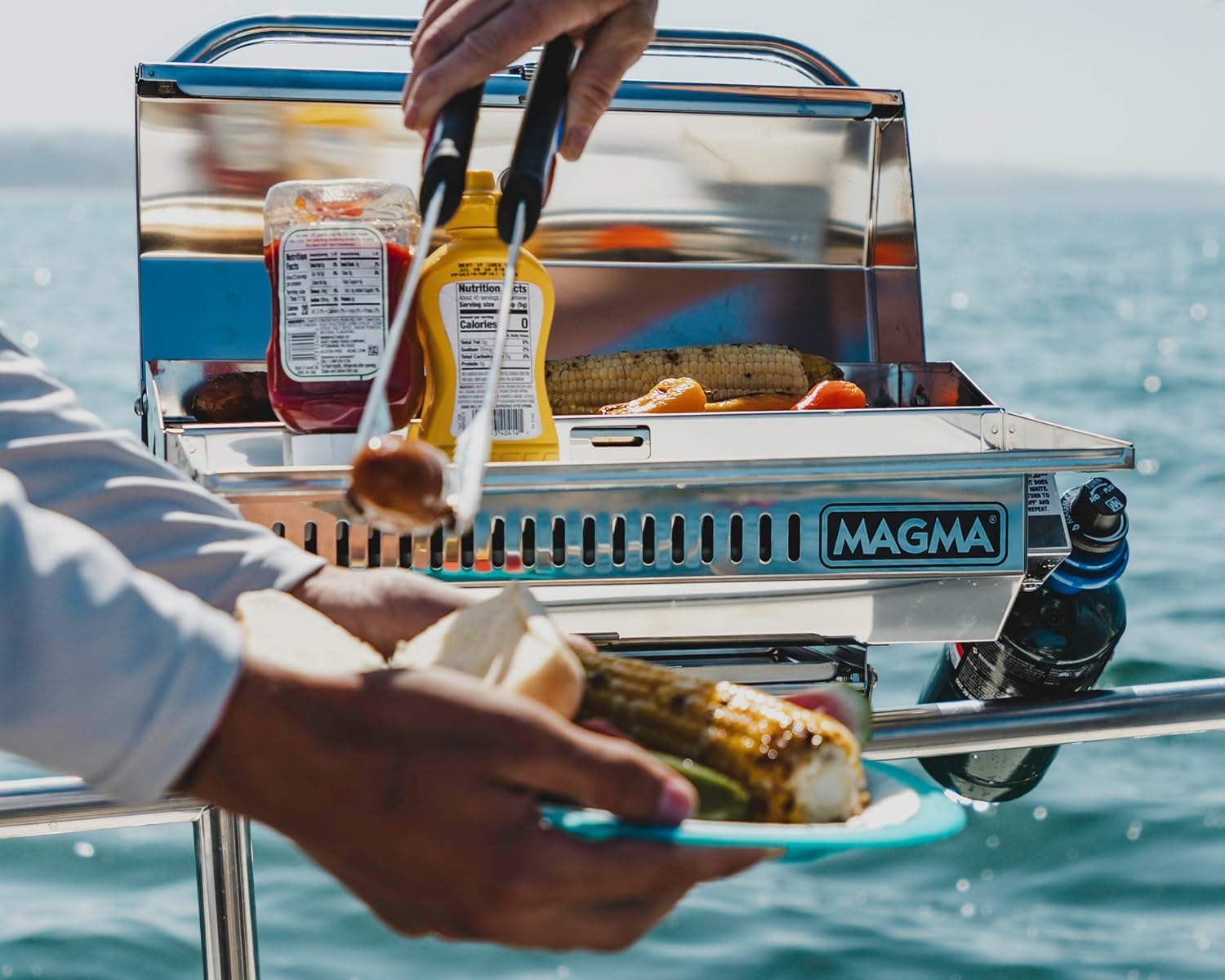 Magma A10-918-3 Anacapa Gas Grill, 9'x18' Grill Surface, Portable Stainless Steel BBQ, Ideal for Marine, RV, Camping & Outdoor Grilling