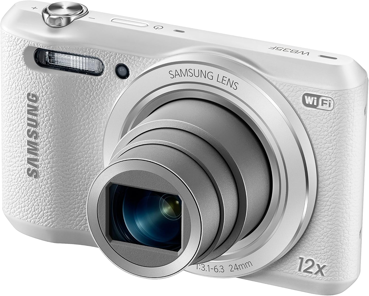 Samsung WB35F 16.2MP Smart WiFi & NFC Digital Camera with 12x Optical Zoom and 2.7' LCD (White)