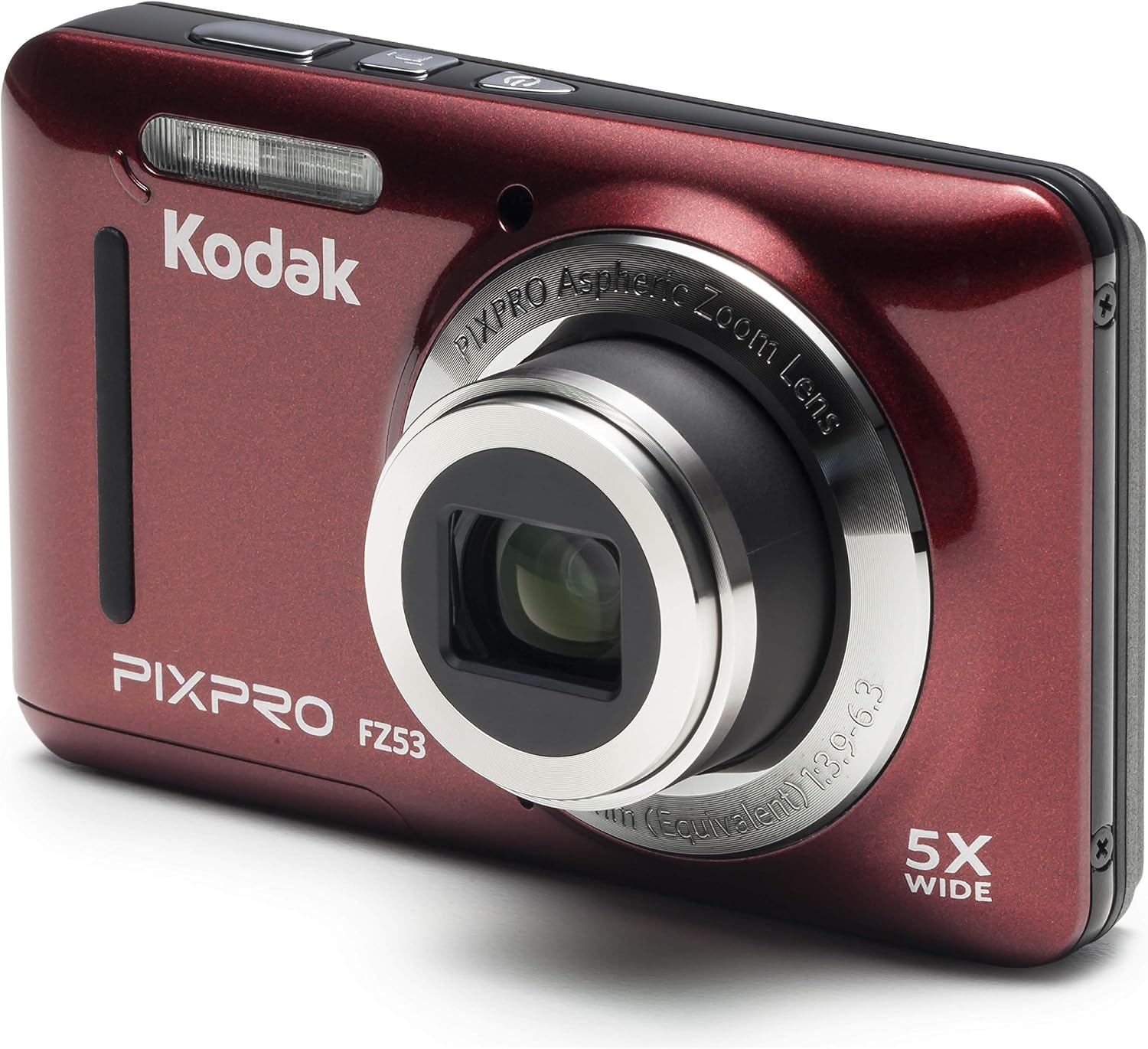 Kodak PIXPRO Friendly Zoom FZ53-RD 16MP Digital Camera with 5X Optical Zoom and 2.7' LCD Screen (Red)