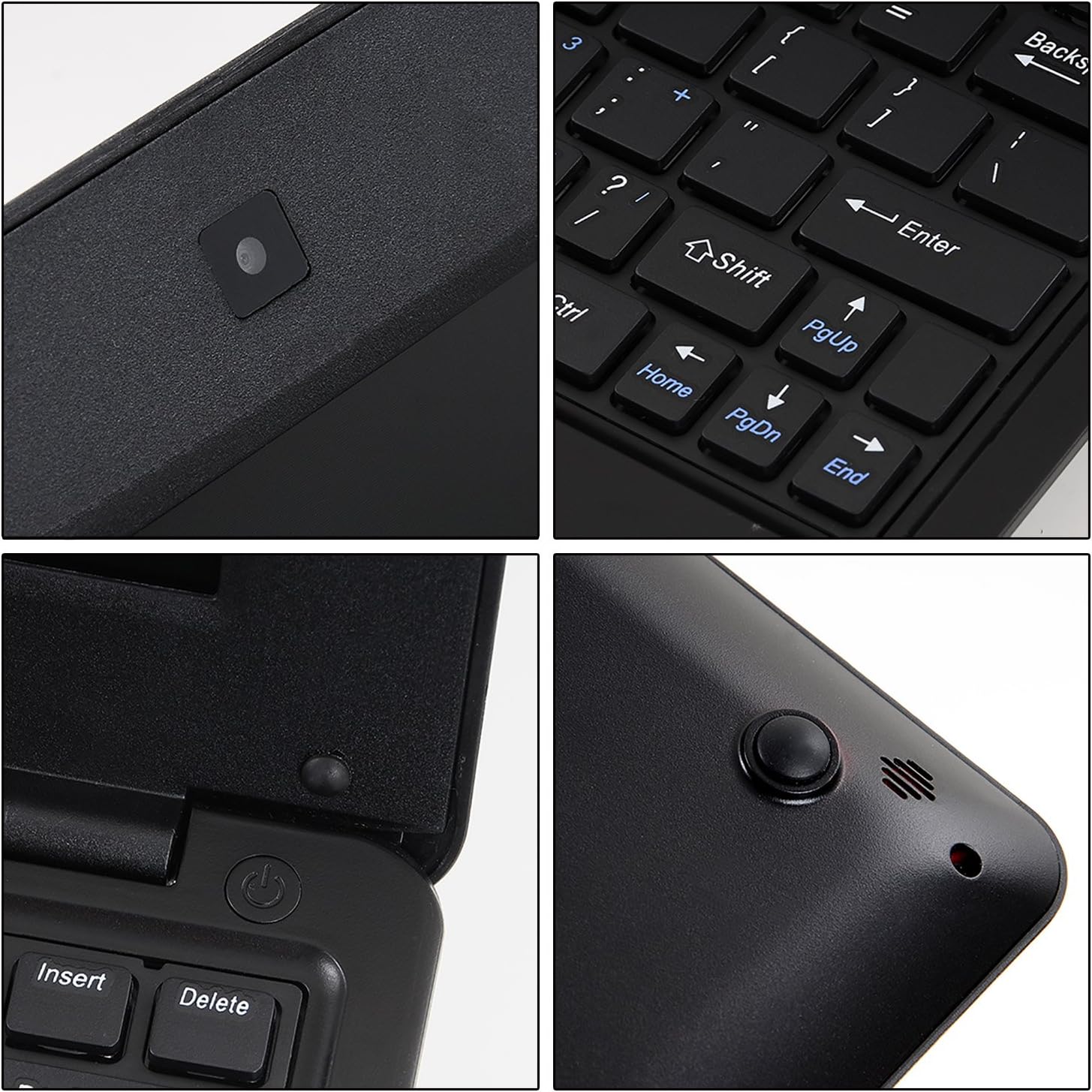 2025 Version 10.1 Inch Portable 8GB Computer Laptop PC Quad Core Android 6.0 Mini Netbook Slim and Lightweight Notebook YouTube Player Flash (Black)