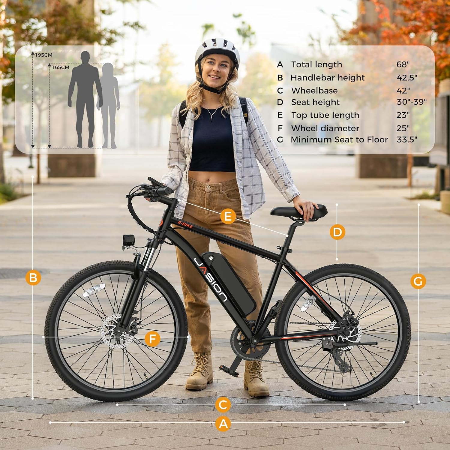 Jasion EB5 Electric Bike for Adults with 1000W Peak Motor,Removable Battery Commuting Electric Mountain Bike,Up to 40Miles,7-Speed and Front Fork Suspension Ebike