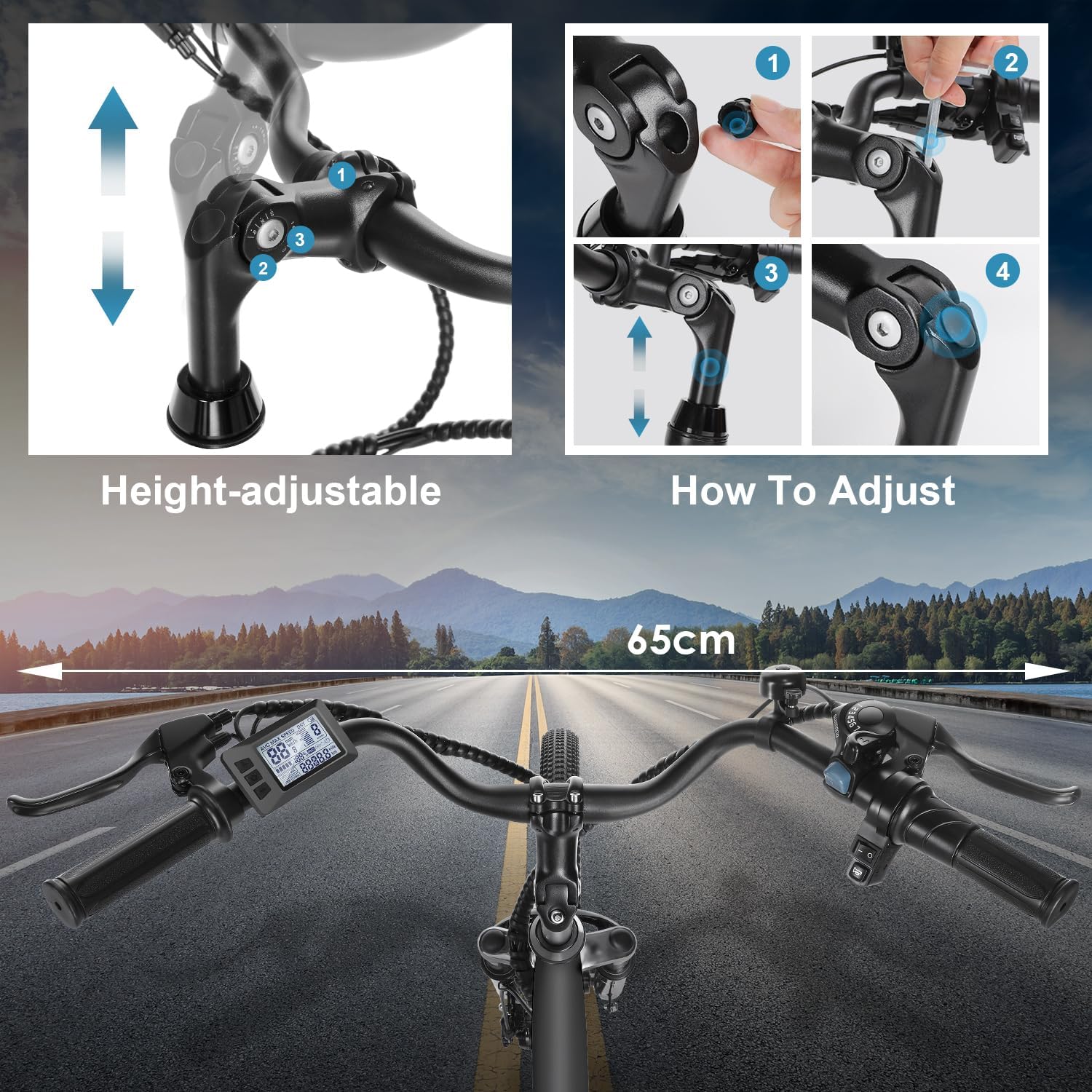 ANCHEER Electric Bike for Adults, 48V 499Wh Ebike, 26' City Commuter Bike with 48V Removable Battery, Up to 55 Miles, 3H Fast Charge, 7-Speed, Step-Thru Cruiser Bike for Women Men, UL2849 Compliant