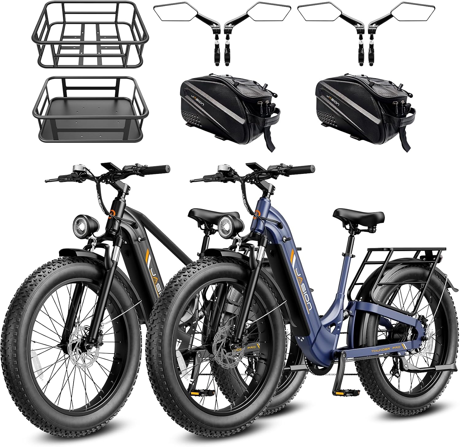 Jasion Thunder PRO/ST Electric Bike,2000W Peak Ebikes for Adults,26''Fat Tire Best Ebike for Men,90 Miles with 1040Wh Battery,35 MPH Max Speed Bicycles,500 lbs Capacity,Certified By UL2849