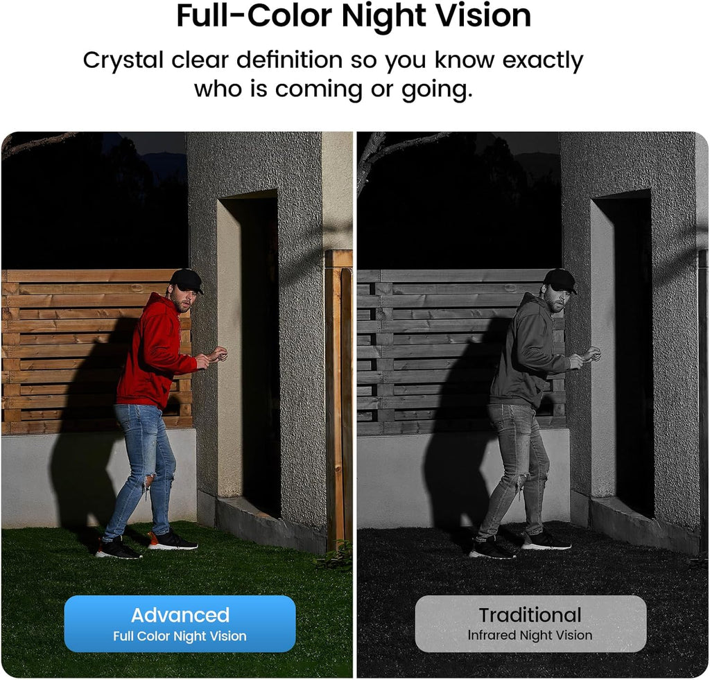aosu 2K Solar Security Cameras Wireless Outdoor, Solar Outdoor Camera for Home Security, WiFi Camera with Color Night Vision, PIR Human Detection, 2-Way Talk, IP66 Waterproof (2 Pack)