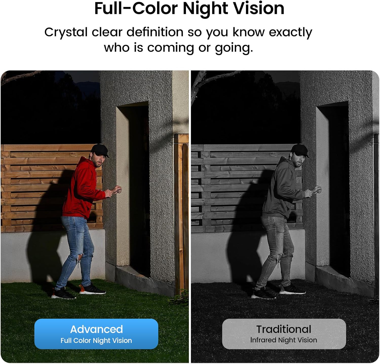 aosu 2K Solar Security Cameras Wireless Outdoor, Solar Outdoor Camera for Home Security, WiFi Camera with Color Night Vision, PIR Human Detection, 2-Way Talk, IP66 Waterproof (2 Pack)