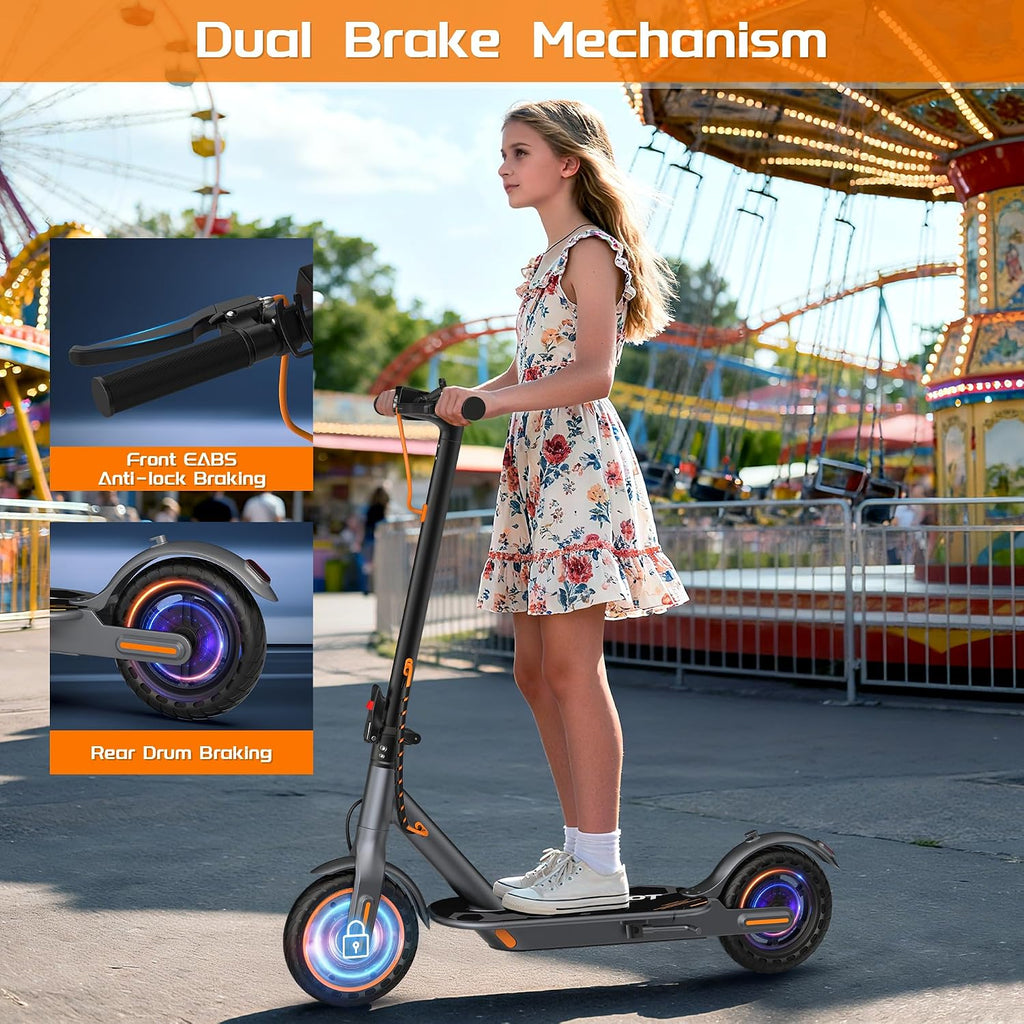 MAXSHOT Electric Scooter for Adults, 8.5/10/14' Tires, 19/22Mph, 350W/500W Motor, 21-28 Miles Range, Folding E-Scooter with Dual Suspension,APP Contro