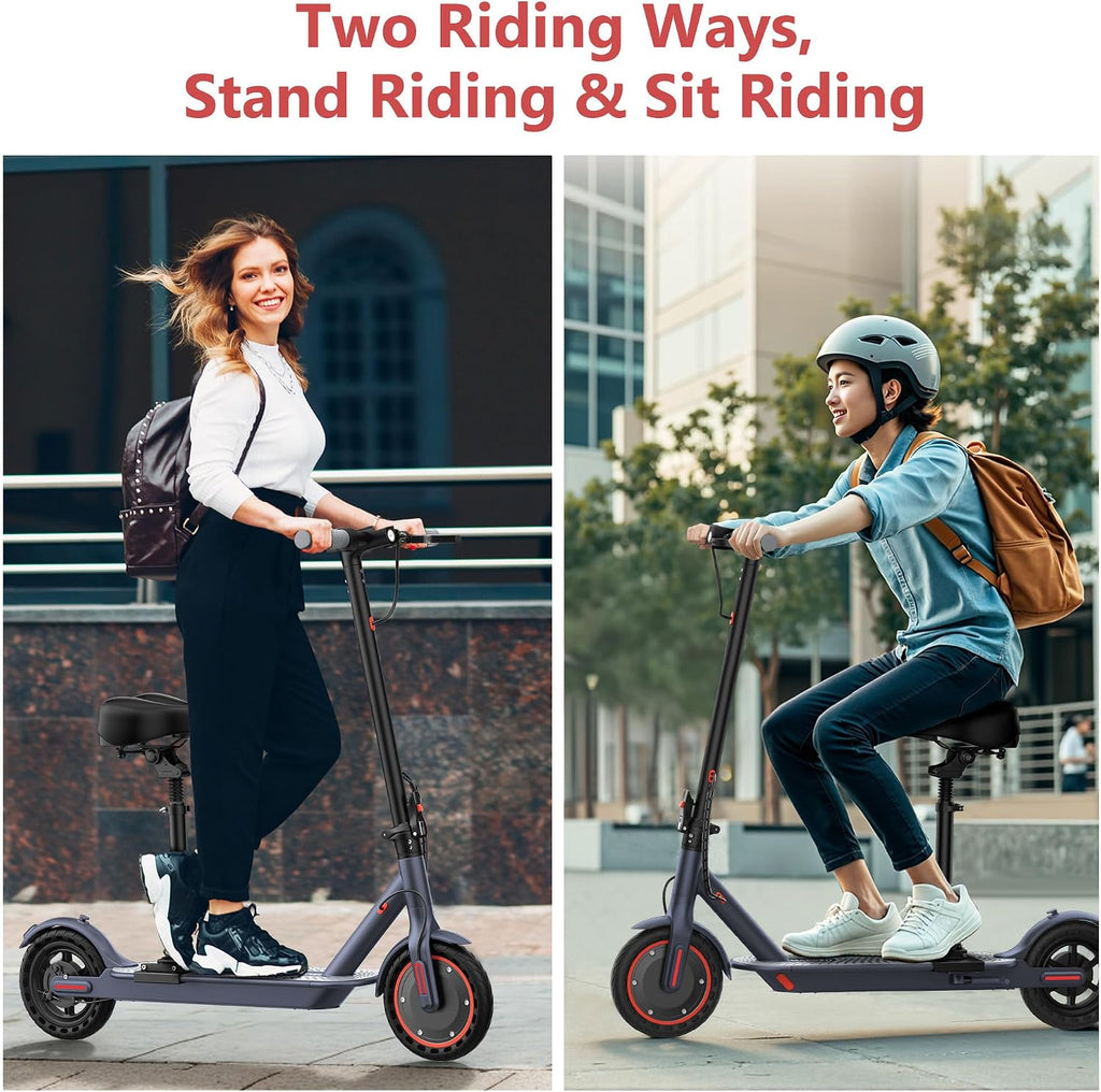 MAXSHOT Electric Scooter for Adults, 8.5/10/14' Tires, 19/22Mph, 350W/500W Motor, 21-28 Miles Range, Folding E-Scooter with Dual Suspension,APP Contro