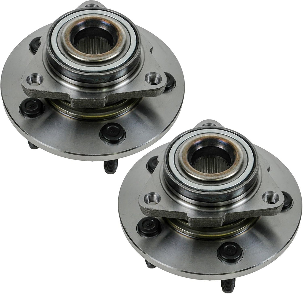 TRQ Front Wheel Bearing and Hub Assembly Set 2 Piece Compatible with 02-05 Dodge Ram 1500 06-08 Regular Cab 06-08 Crew 2 Wheel ABS Models