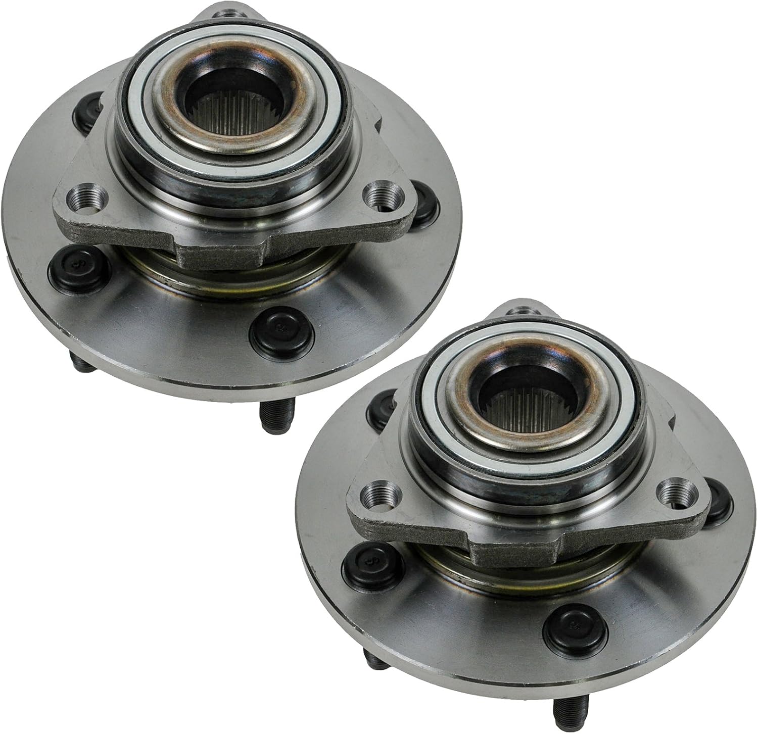 TRQ Front Wheel Bearing and Hub Assembly Set 2 Piece Compatible with 02-05 Dodge Ram 1500 06-08 Regular Cab 06-08 Crew 2 Wheel ABS Models