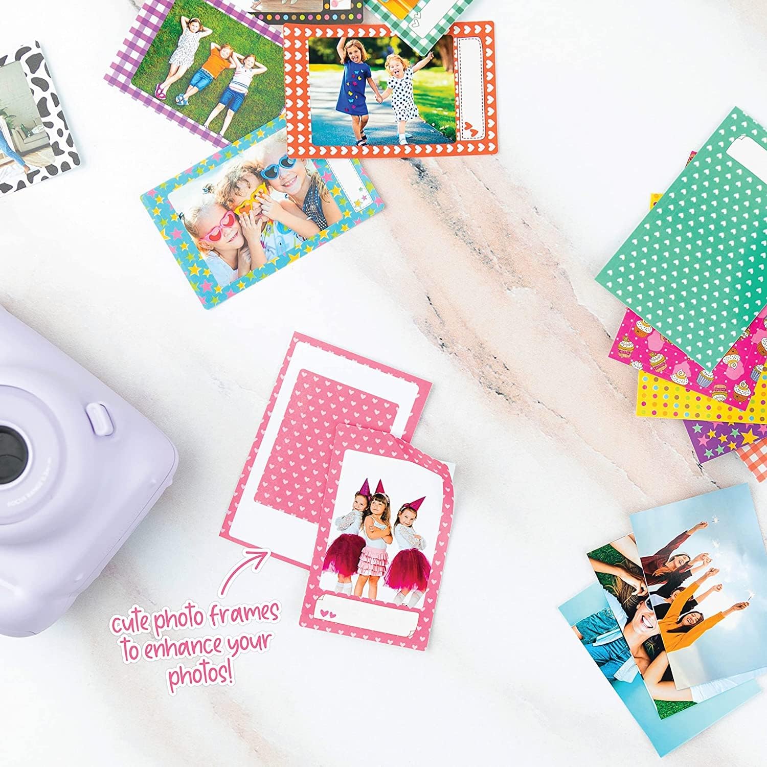 Fujifilm Instax Mini 12 Instant Camera Pastel Blue with Film Value Pack (40 Sheets) + Accessories Including Galaxy Carrying Case Strap, Photo Album, Stickers (Purple)