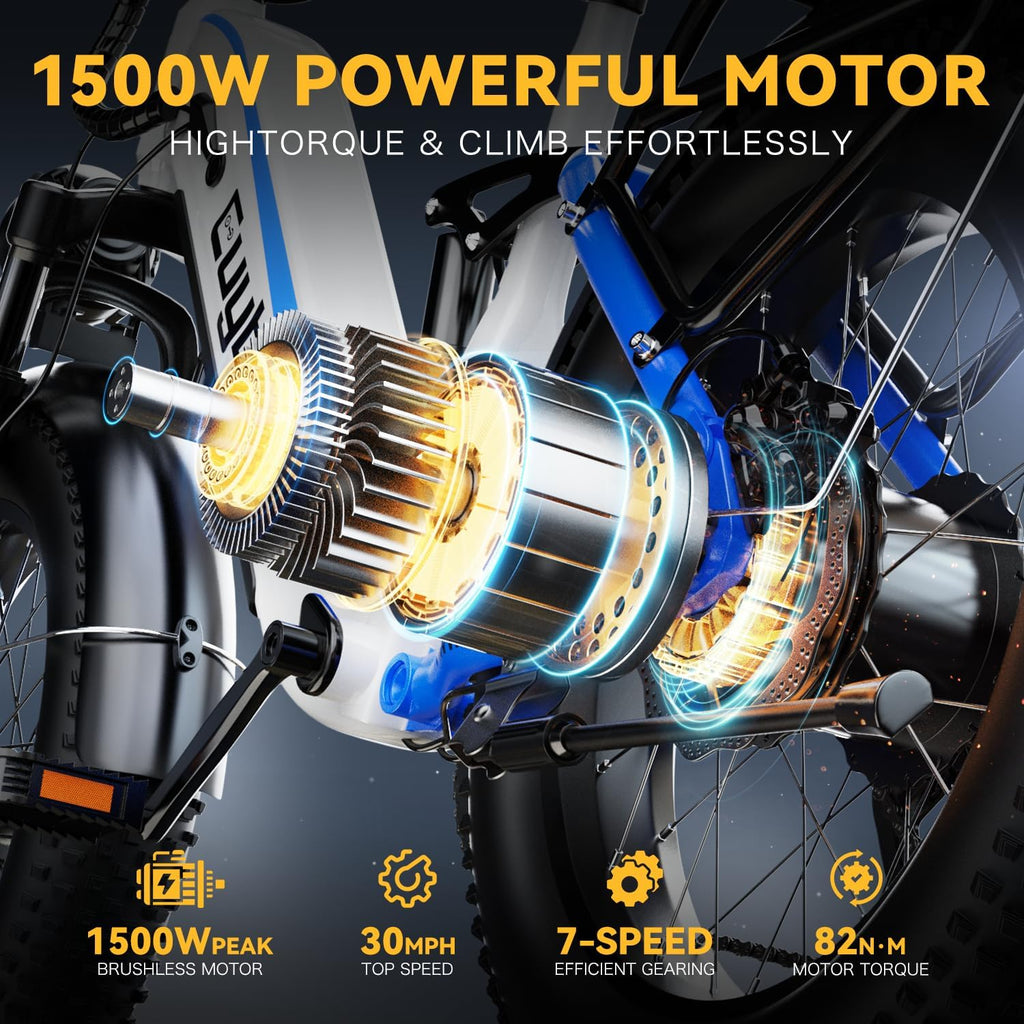 1500W Electric Bike for Adults,48V 20/25/60Ah Removable Battery Max Range 80Miles Electric Bicycle,20''×4' Fat Tire Ebike,Adult Electric Bicycles for Commute Beach Snow,E-Bike UL Certified