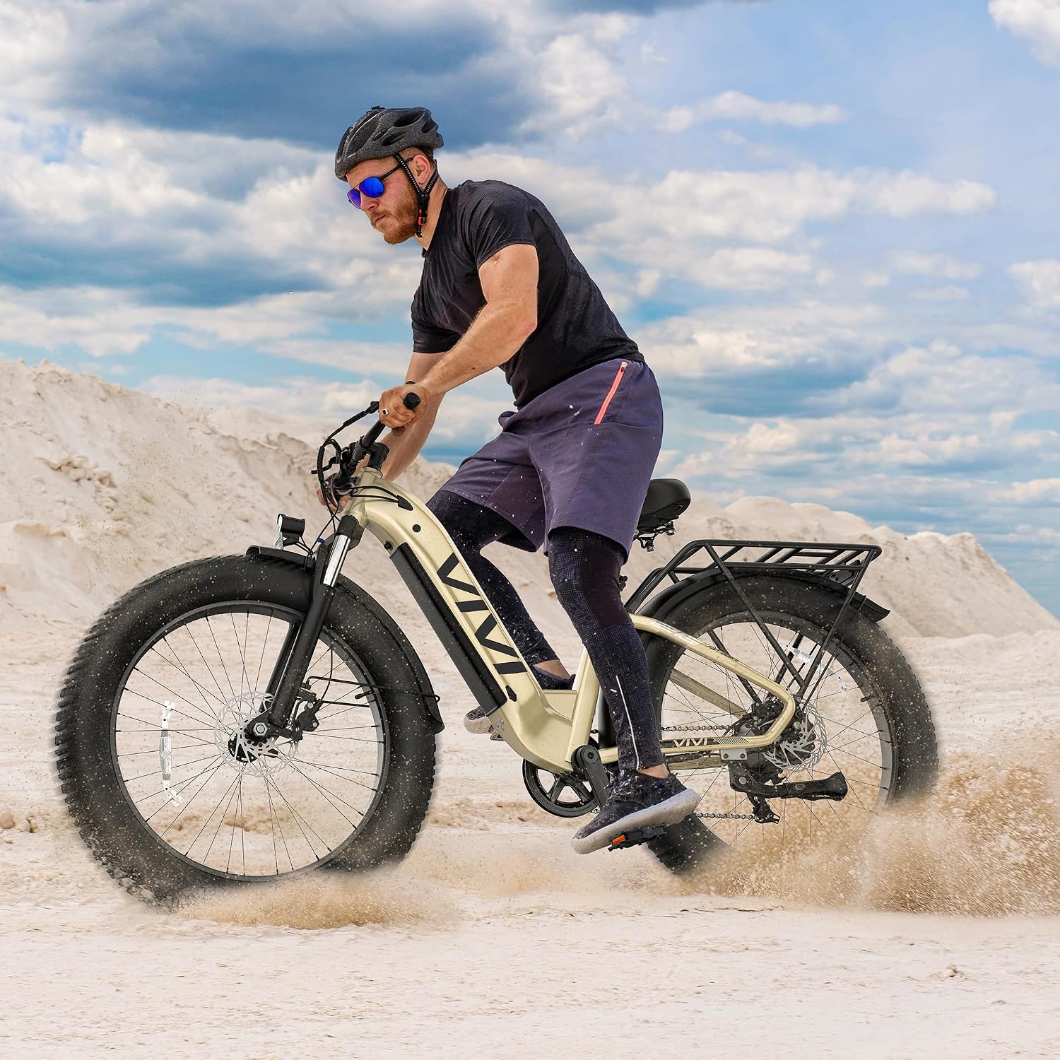 Vivi ACE07 Electric Bike for Adults, 26' x 4.0 Fat Tire Ebike, 750W Motor Electric Bike, 19.8MPH Ebikes for Adults with 48V 720WH Removable Battery, 7 Speed, SGS Certified to UL2849