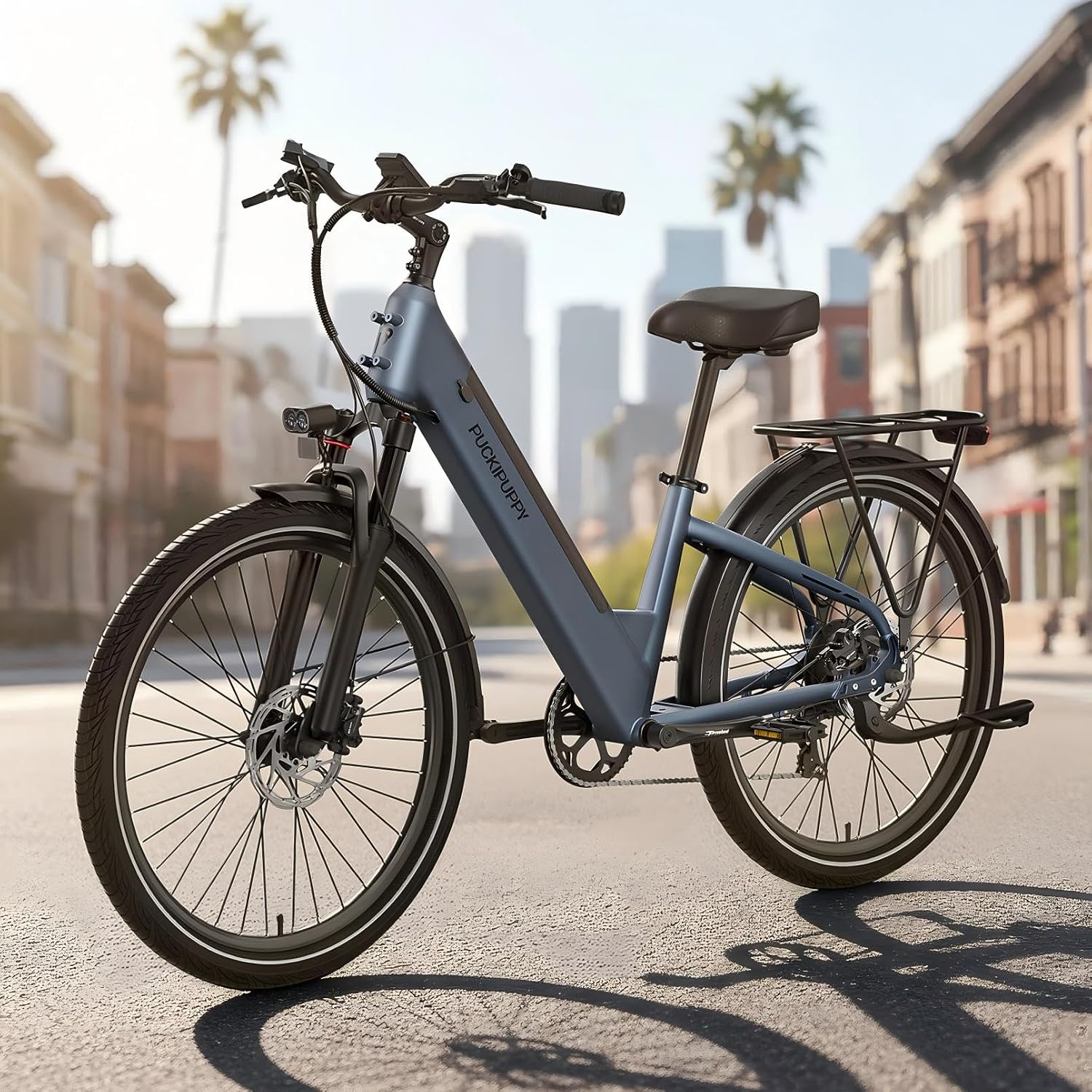 PUCKIPUPPY Electric Bike for Adults 960W, 28MPH 75Miles Commuting Electric Mountain Bike, 48V15AH Removable Battery Adult Electric Bicycles 7-Speed, Poodle Ebike