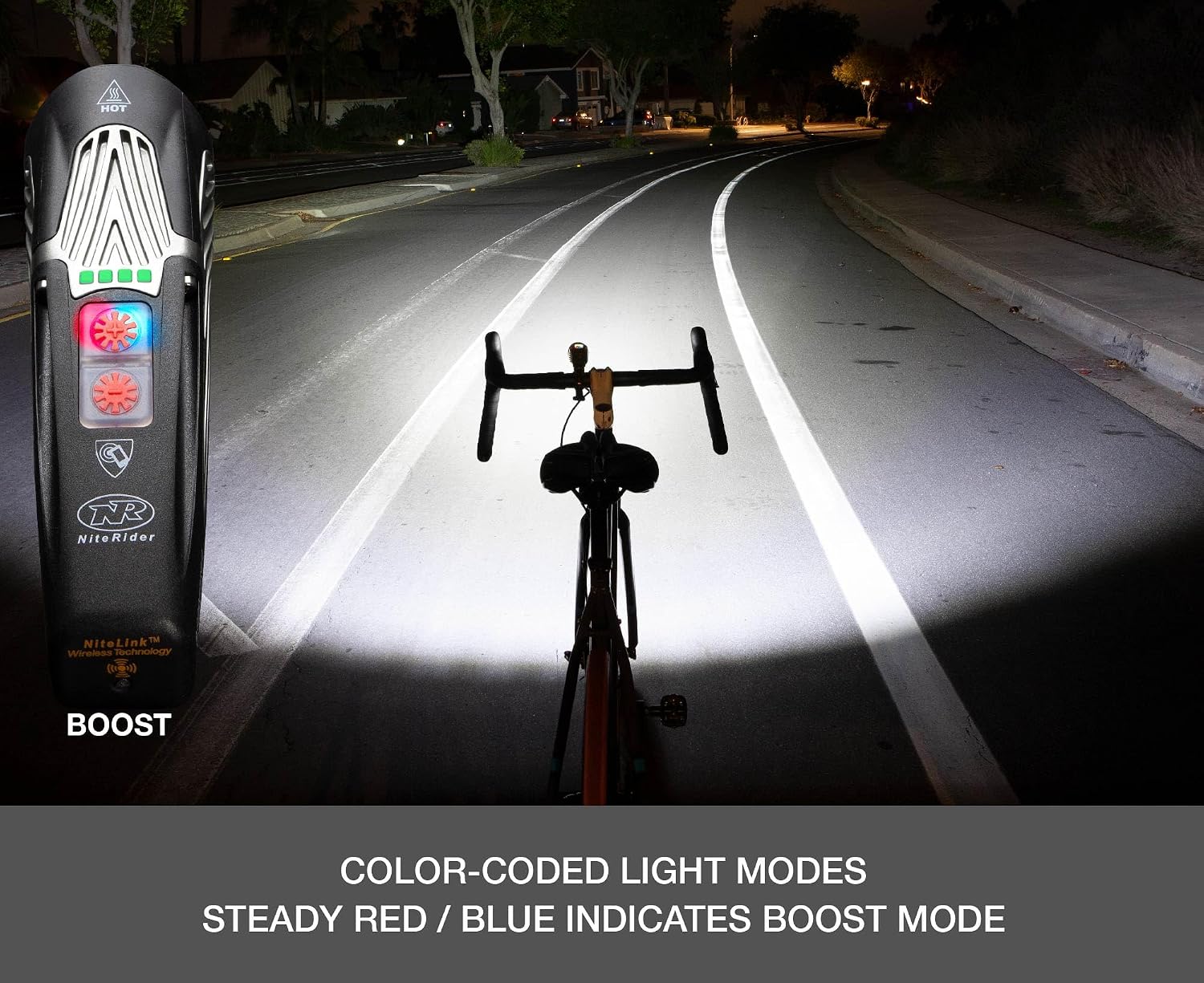 NiteRider Lumina Max 1500/2000/2500 Bike Light | USB-C Rechargeable LED Headlight with Wireless Control, 8 Lighting Modes, 8-Step Fuel Gauge, IP64 Waterproof | Road Cycling, MTB, e-Bike